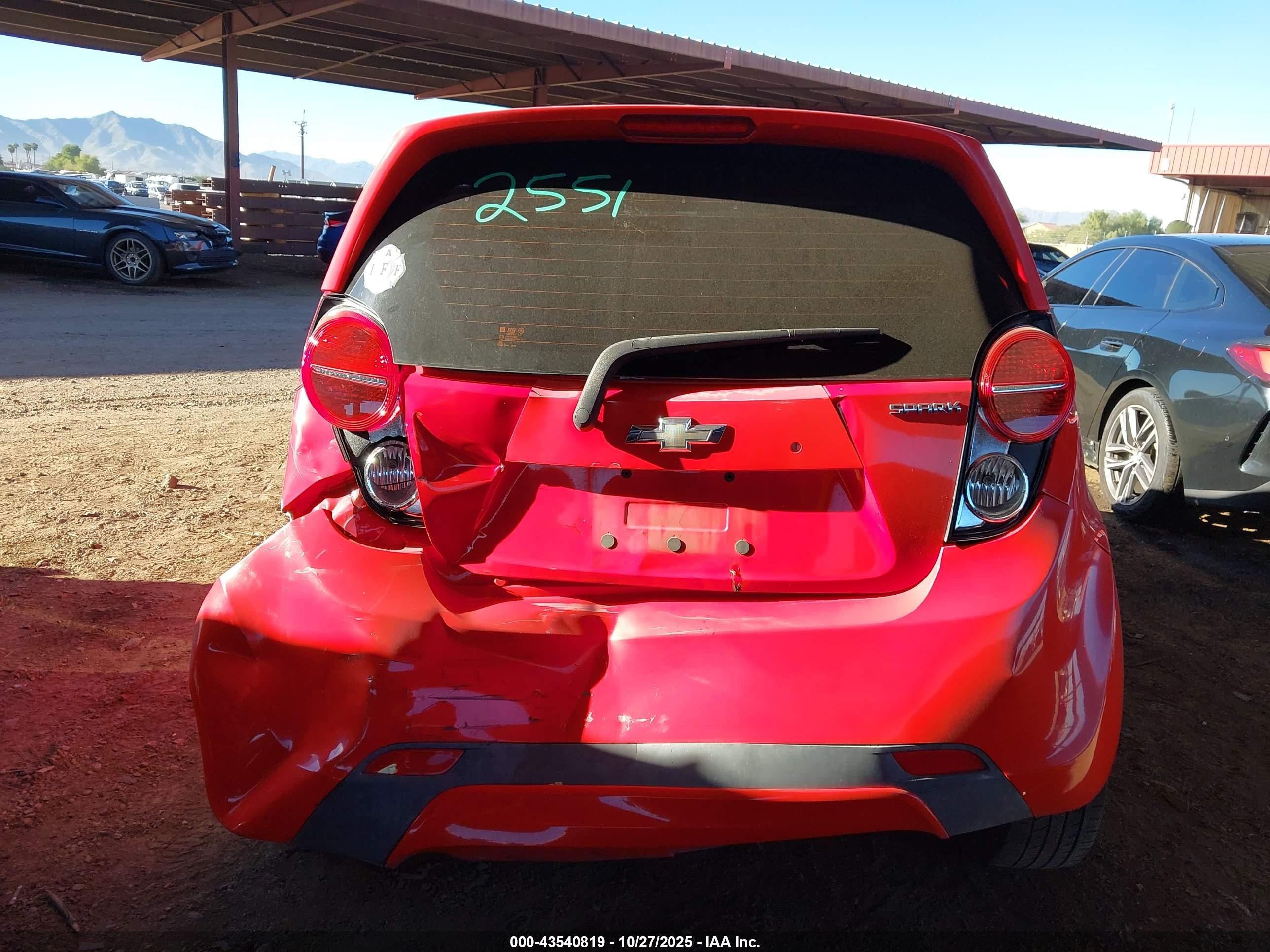 2013 Chevrolet Spark Ls Manual Red vin: KL8CA6S99DC508456