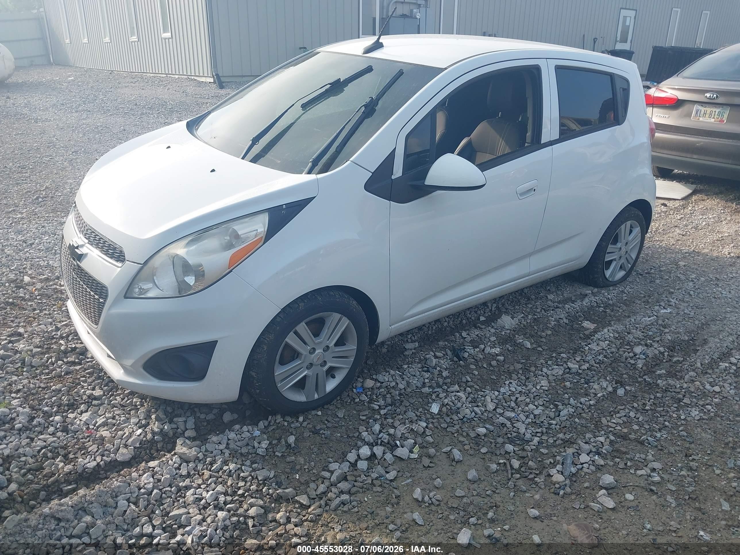 2013 Chevrolet Spark Ls Manual White vin: KL8CA6S99DC618732