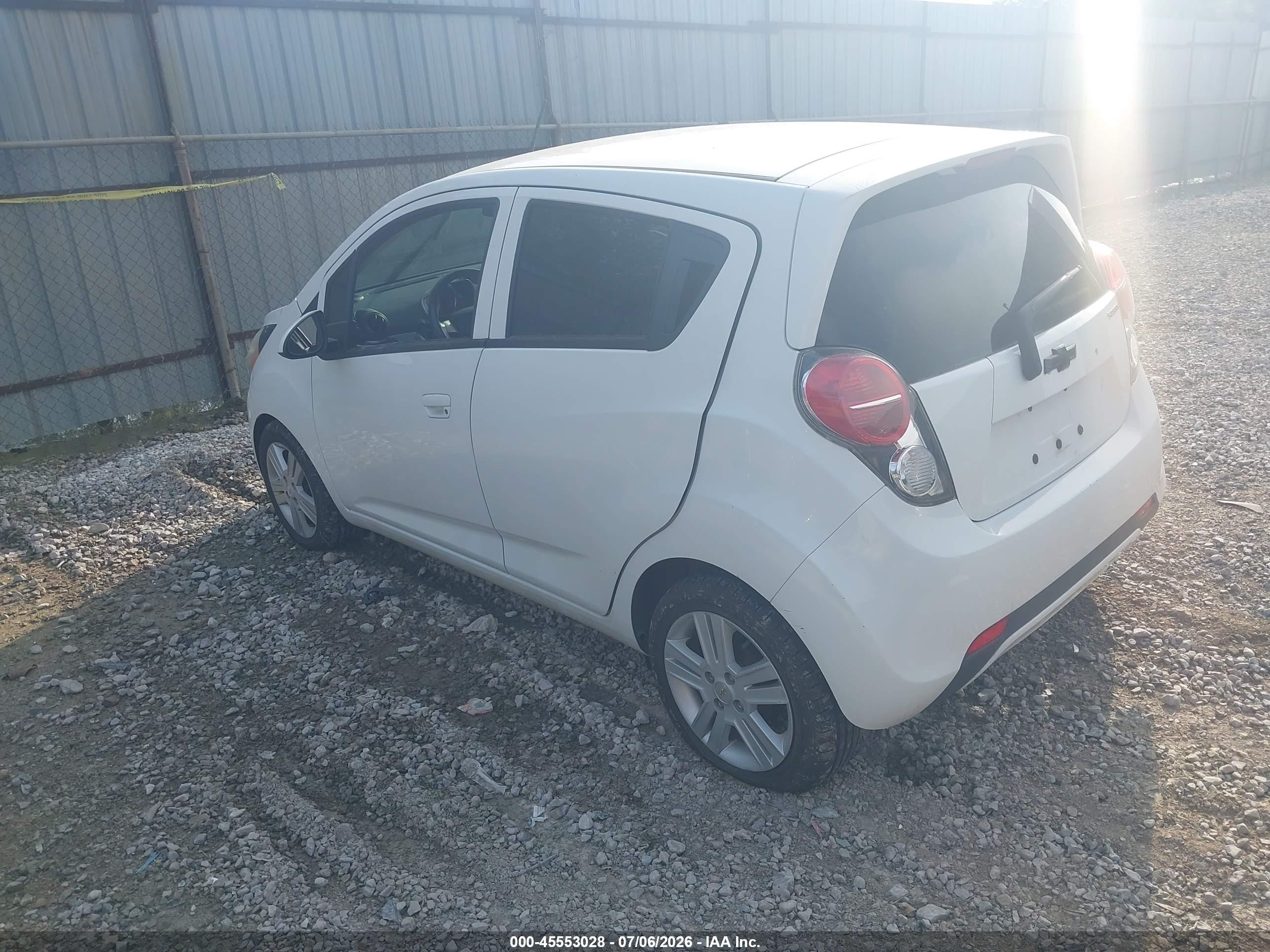 2013 Chevrolet Spark Ls Manual White vin: KL8CA6S99DC618732