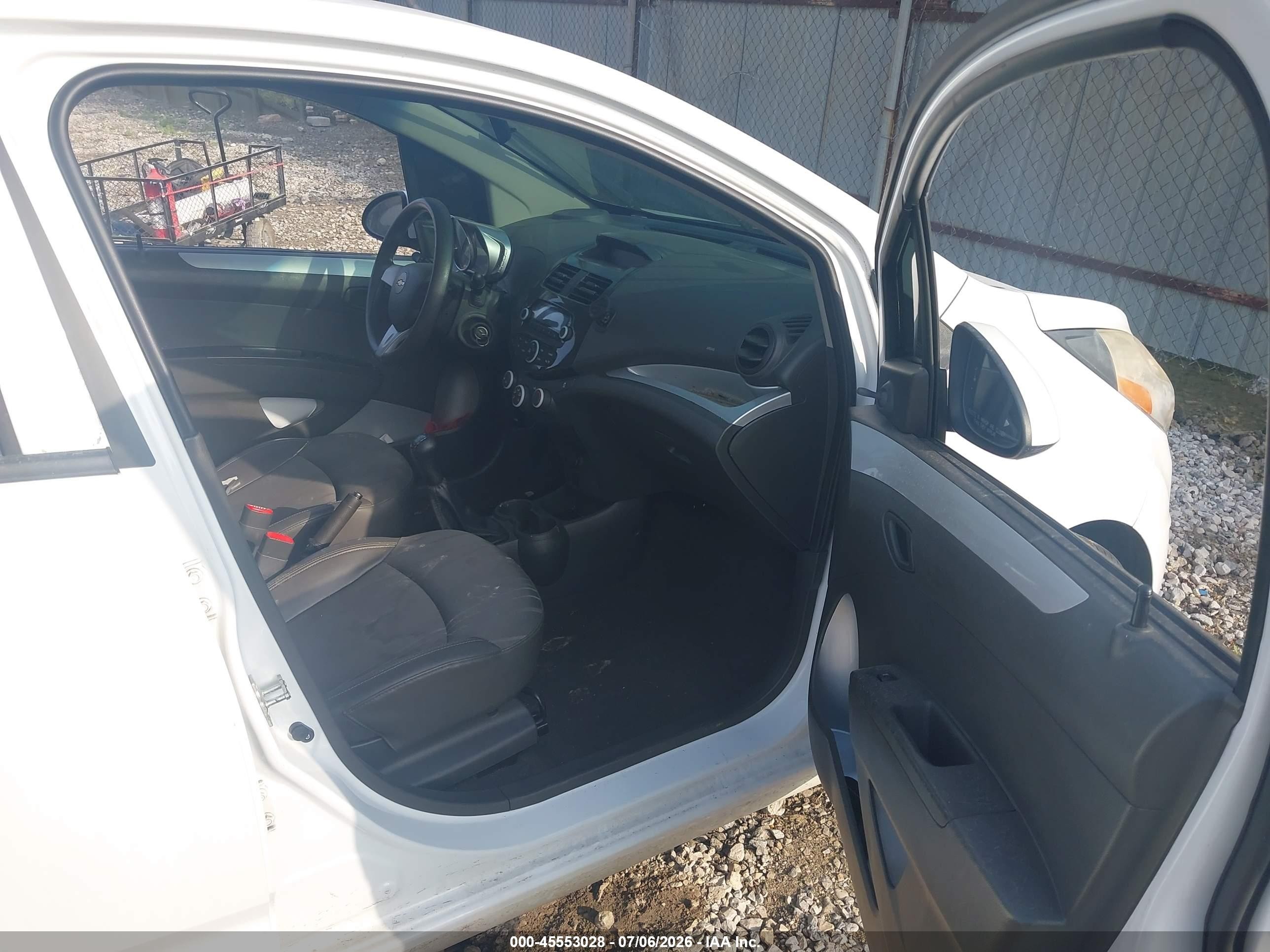 2013 Chevrolet Spark Ls Manual White vin: KL8CA6S99DC618732