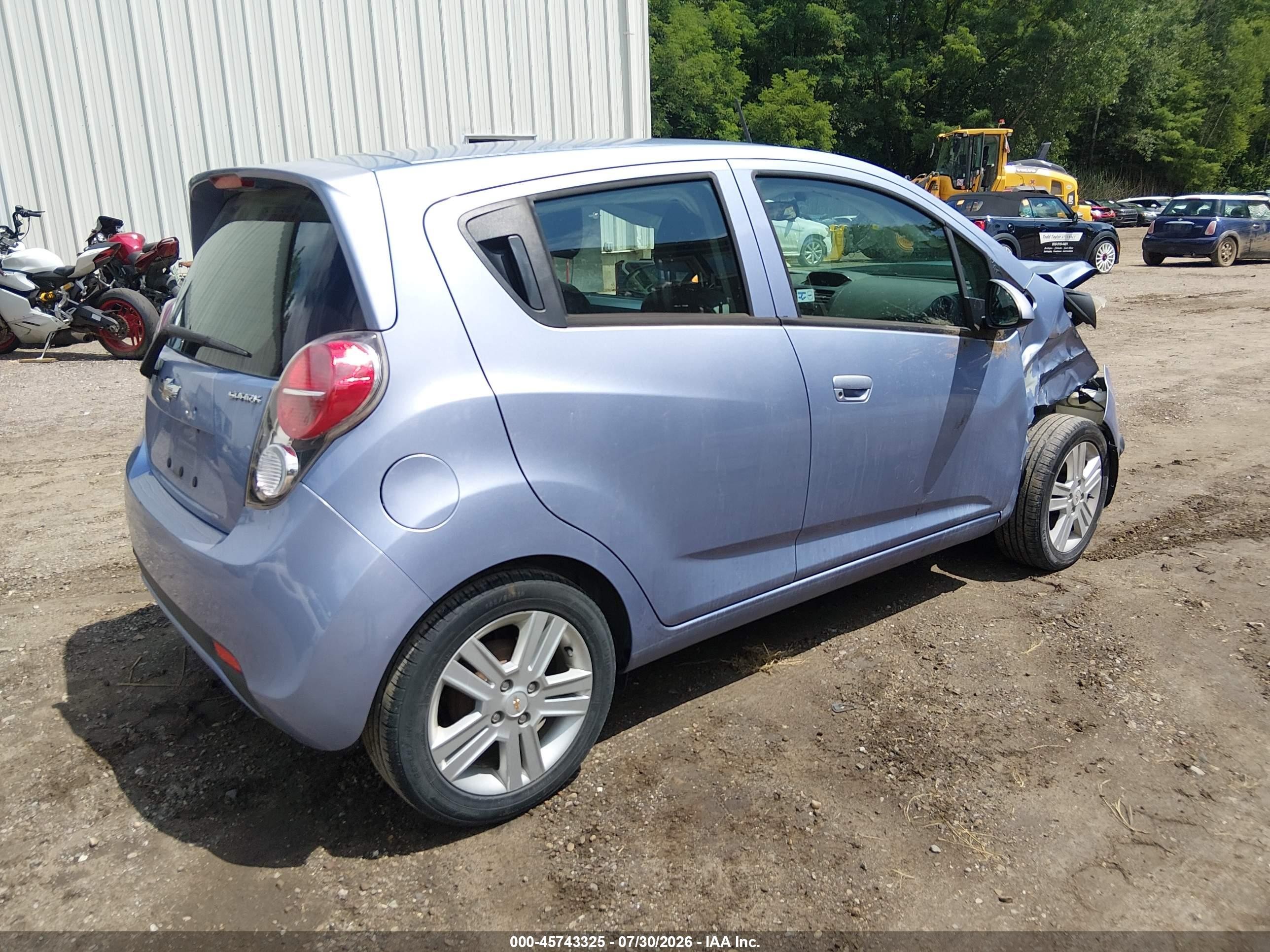 2014 Chevrolet Spark Ls Manual Purple vin: KL8CA6S99EC481678