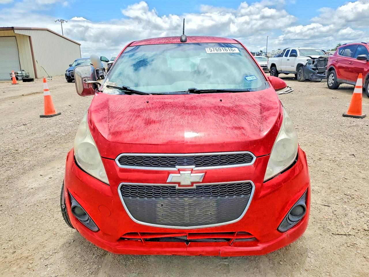 2015 Chevrolet Spark Ls Red vin: KL8CB6S90FC750407