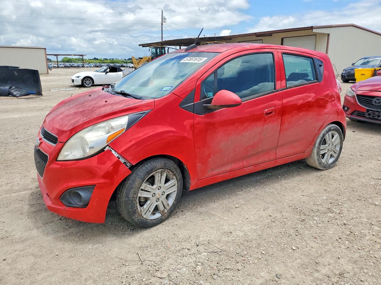 2015 Chevrolet Spark Ls Red vin: KL8CB6S90FC750407