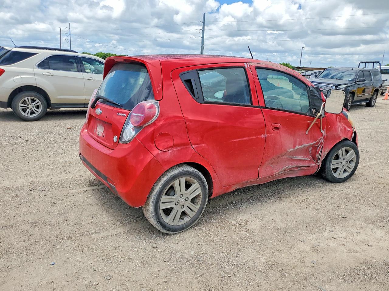 2015 Chevrolet Spark Ls Red vin: KL8CB6S90FC750407