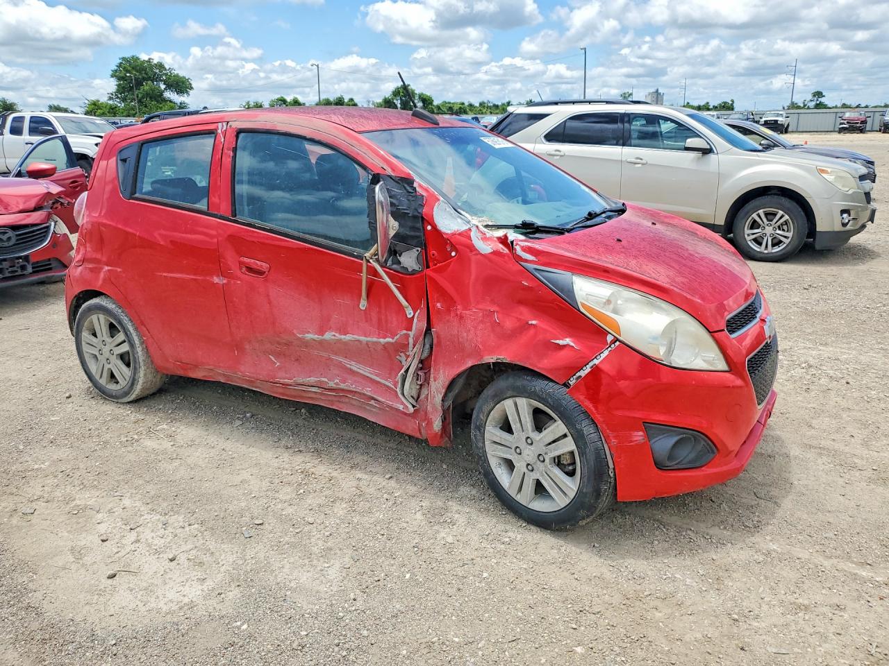2015 Chevrolet Spark Ls Red vin: KL8CB6S90FC750407