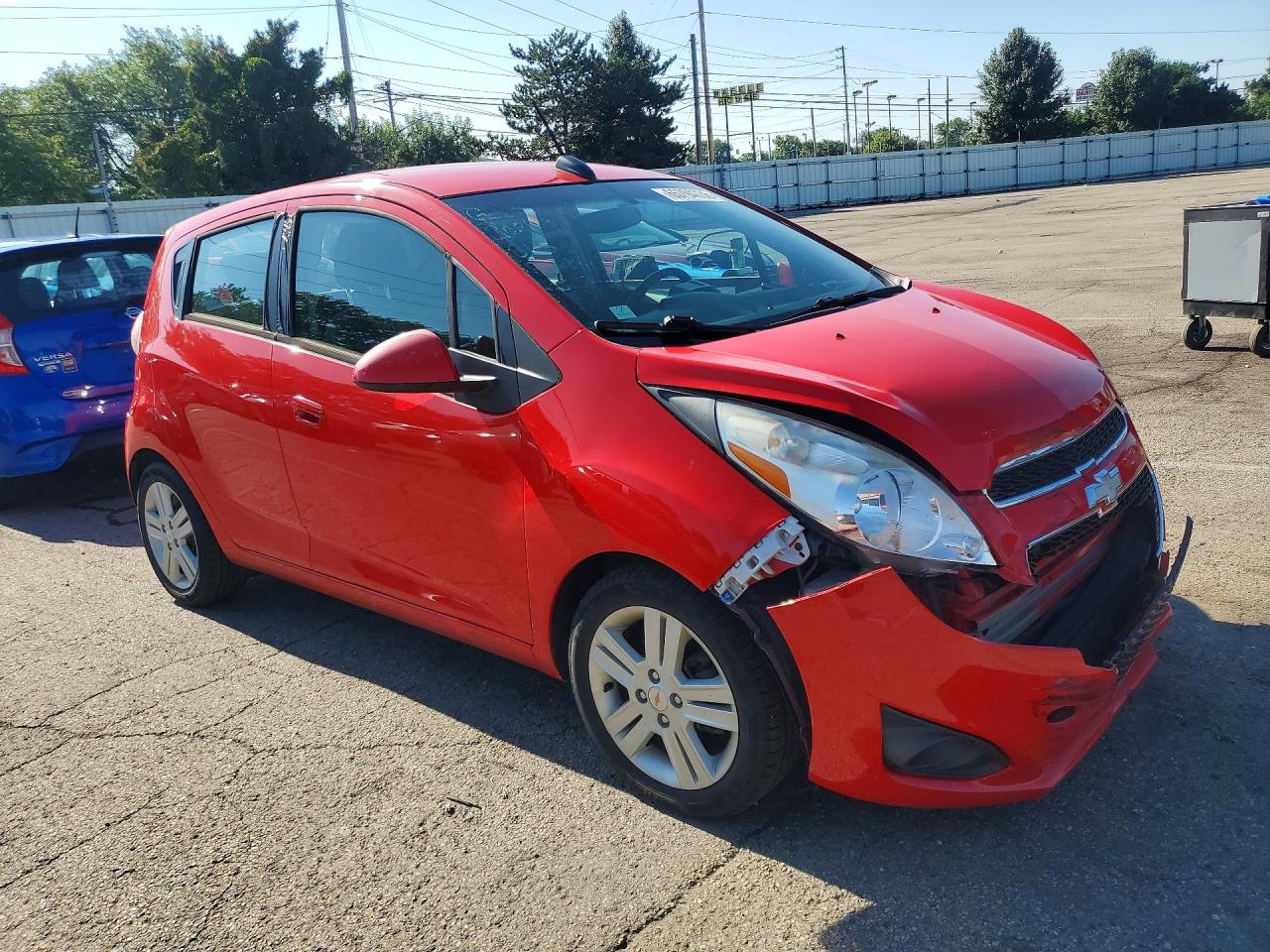 2015 Chevrolet Spark Ls Red vin: KL8CB6S90FC751007