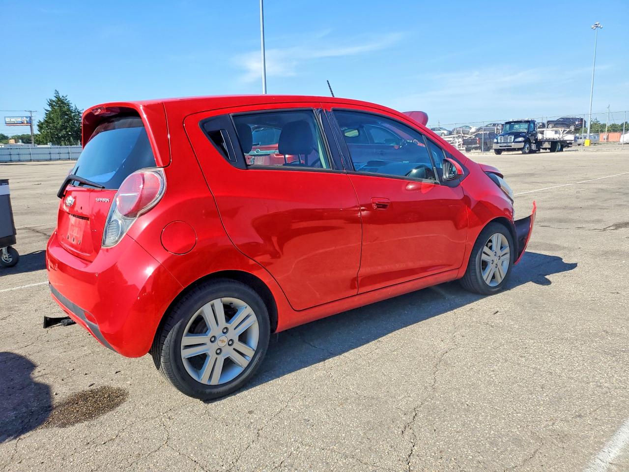2015 Chevrolet Spark Ls Red vin: KL8CB6S90FC751007