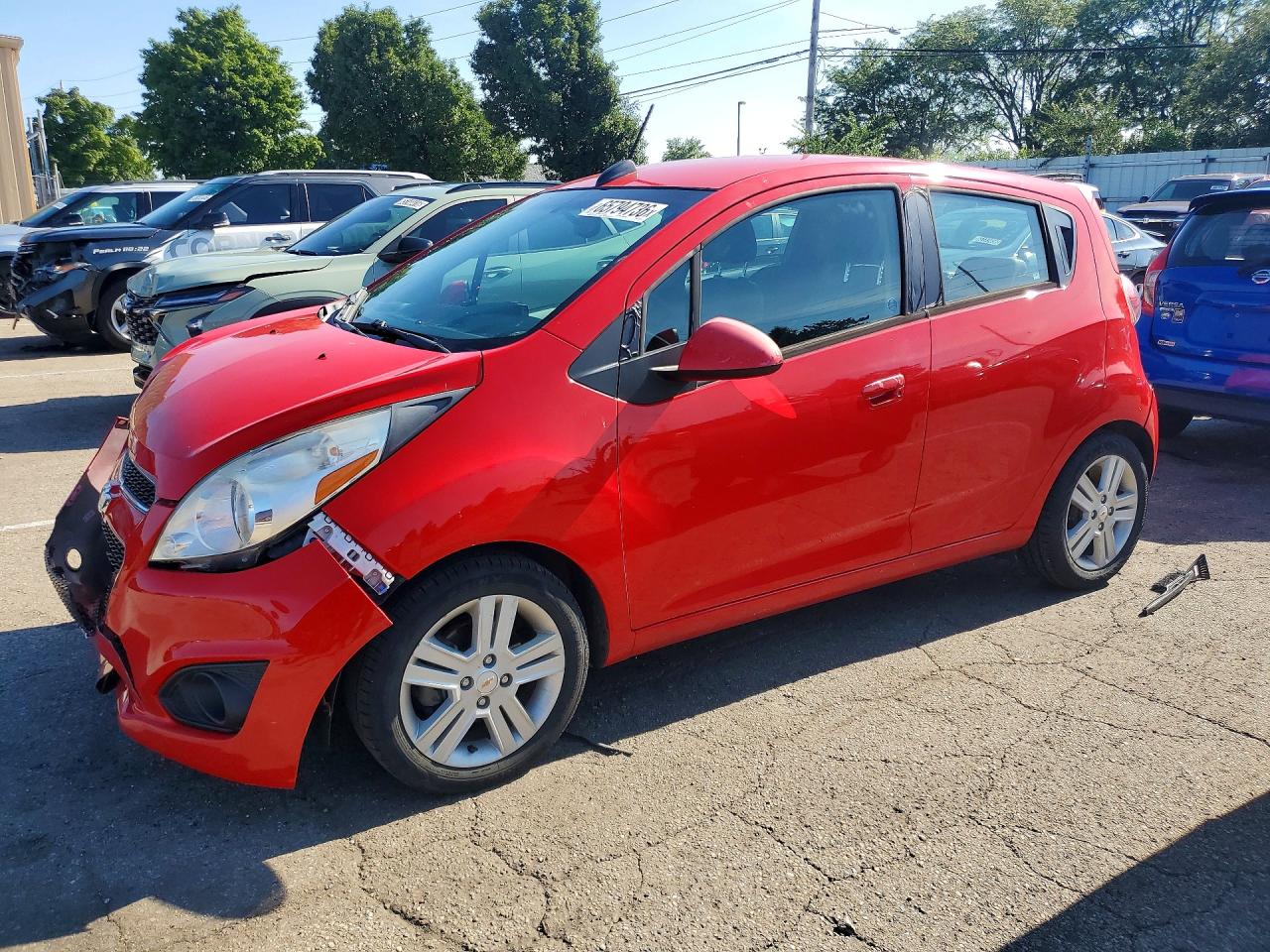 2015 Chevrolet Spark Ls Red vin: KL8CB6S90FC751007