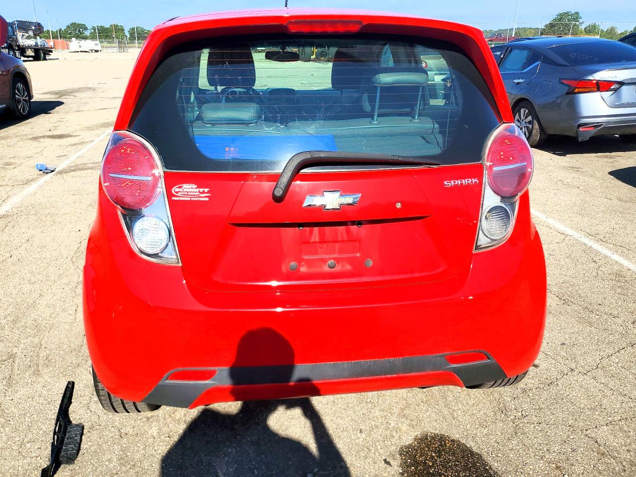 2015 Chevrolet Spark Ls Red vin: KL8CB6S90FC751007
