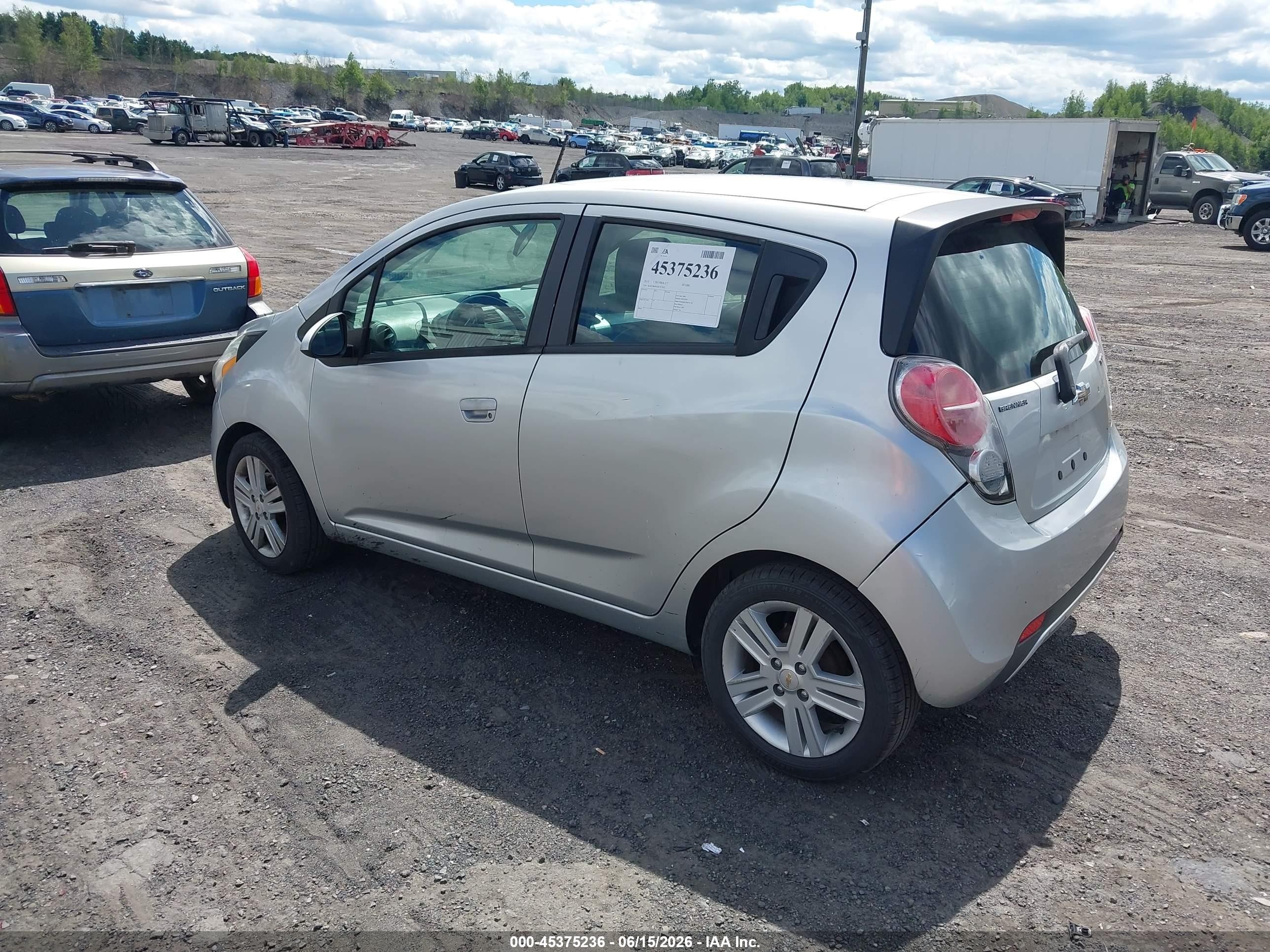2013 Chevrolet Spark Ls Auto Silver vin: KL8CB6S91DC517651