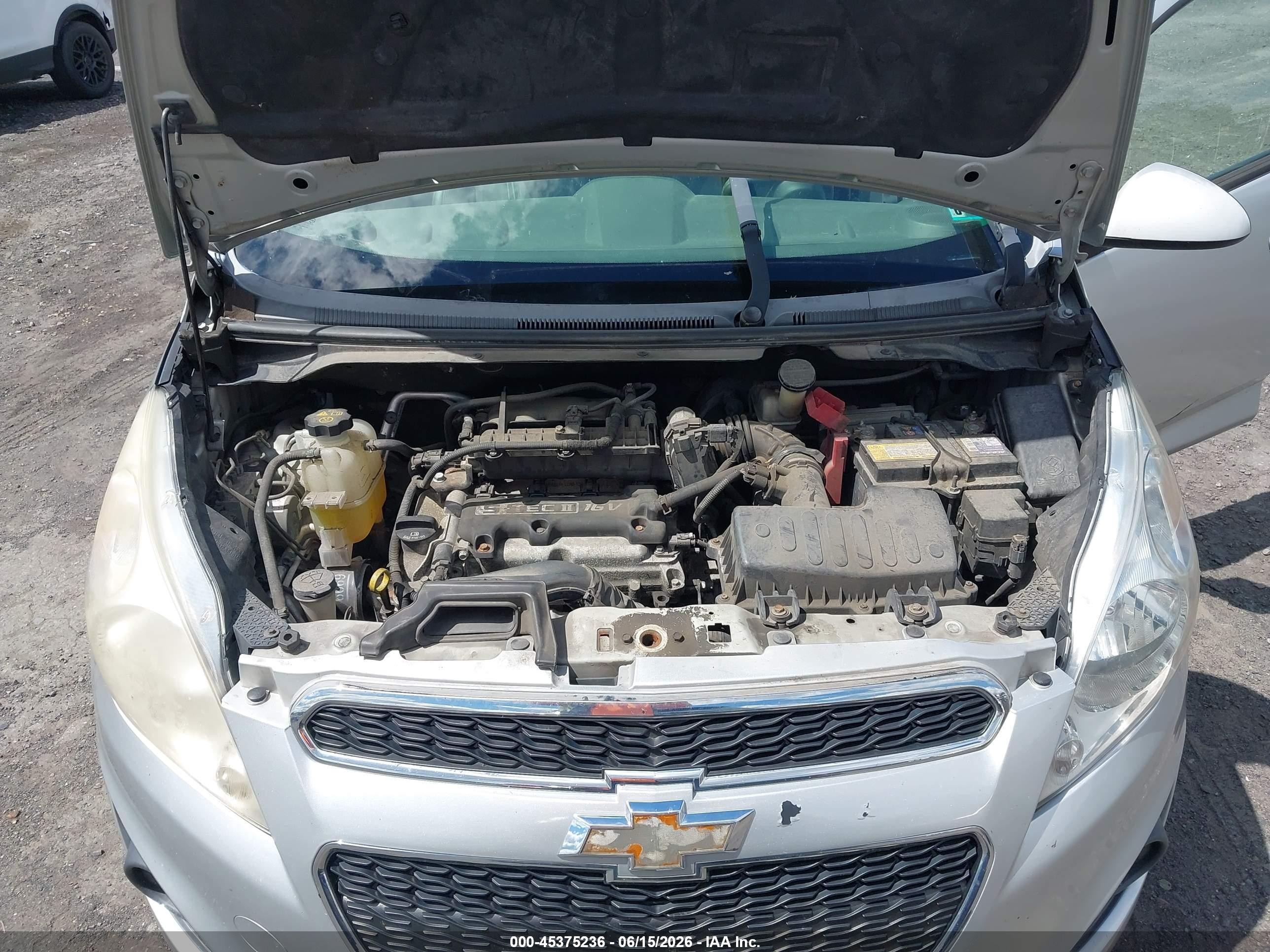 2013 Chevrolet Spark Ls Auto Silver vin: KL8CB6S91DC517651