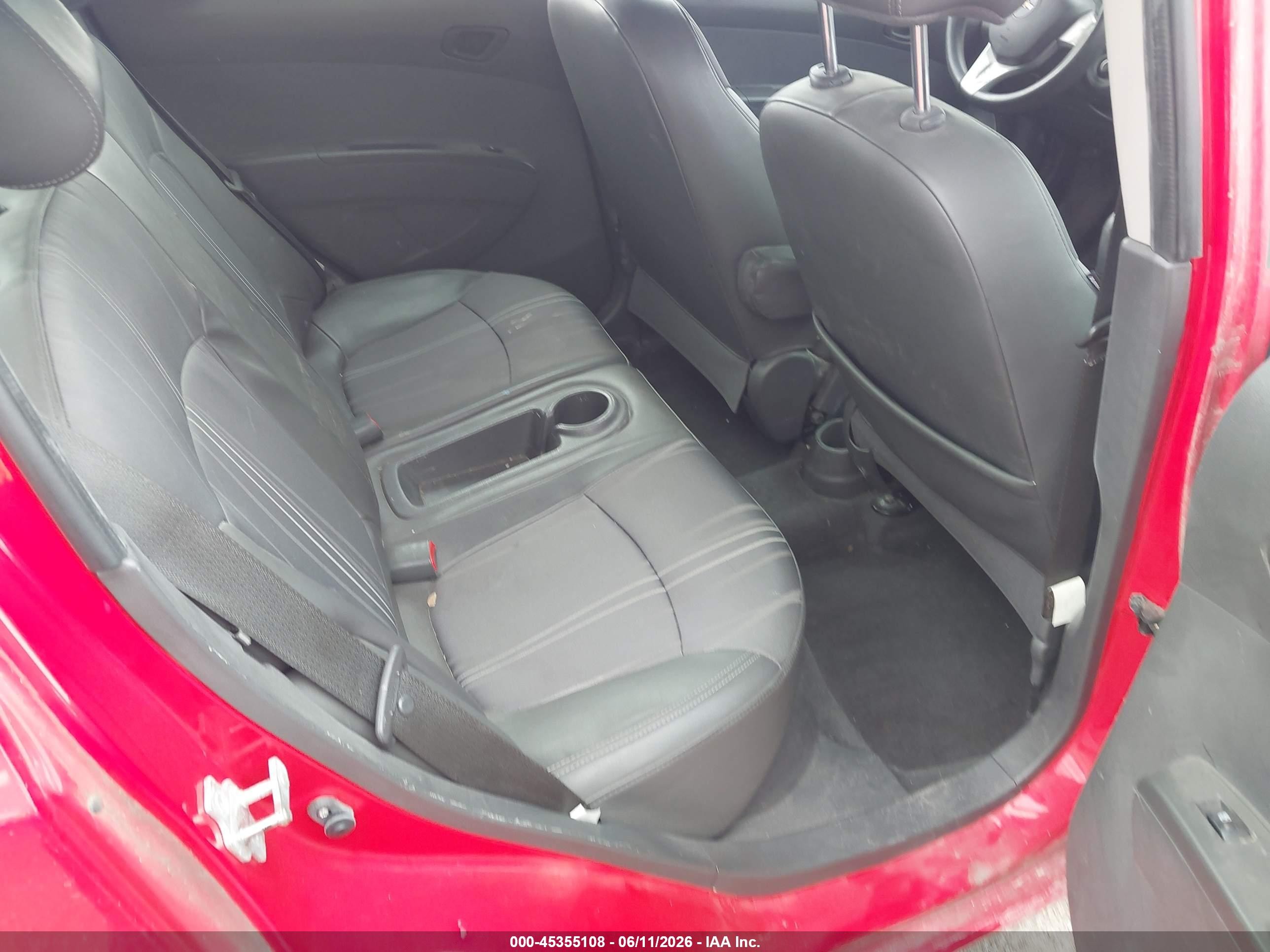 2013 Chevrolet Spark Ls Auto Red vin: KL8CB6S91DC597145