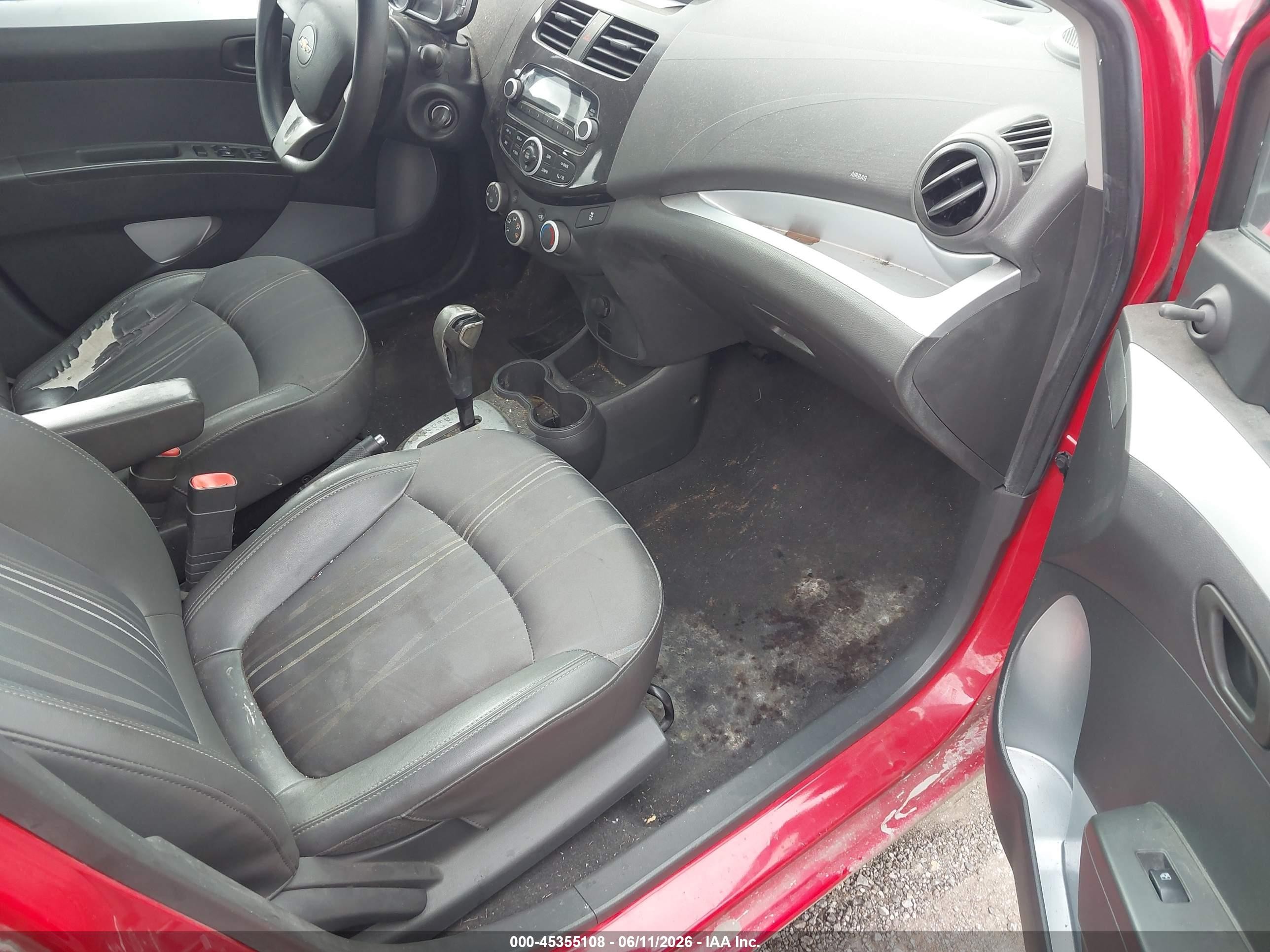 2013 Chevrolet Spark Ls Auto Red vin: KL8CB6S91DC597145