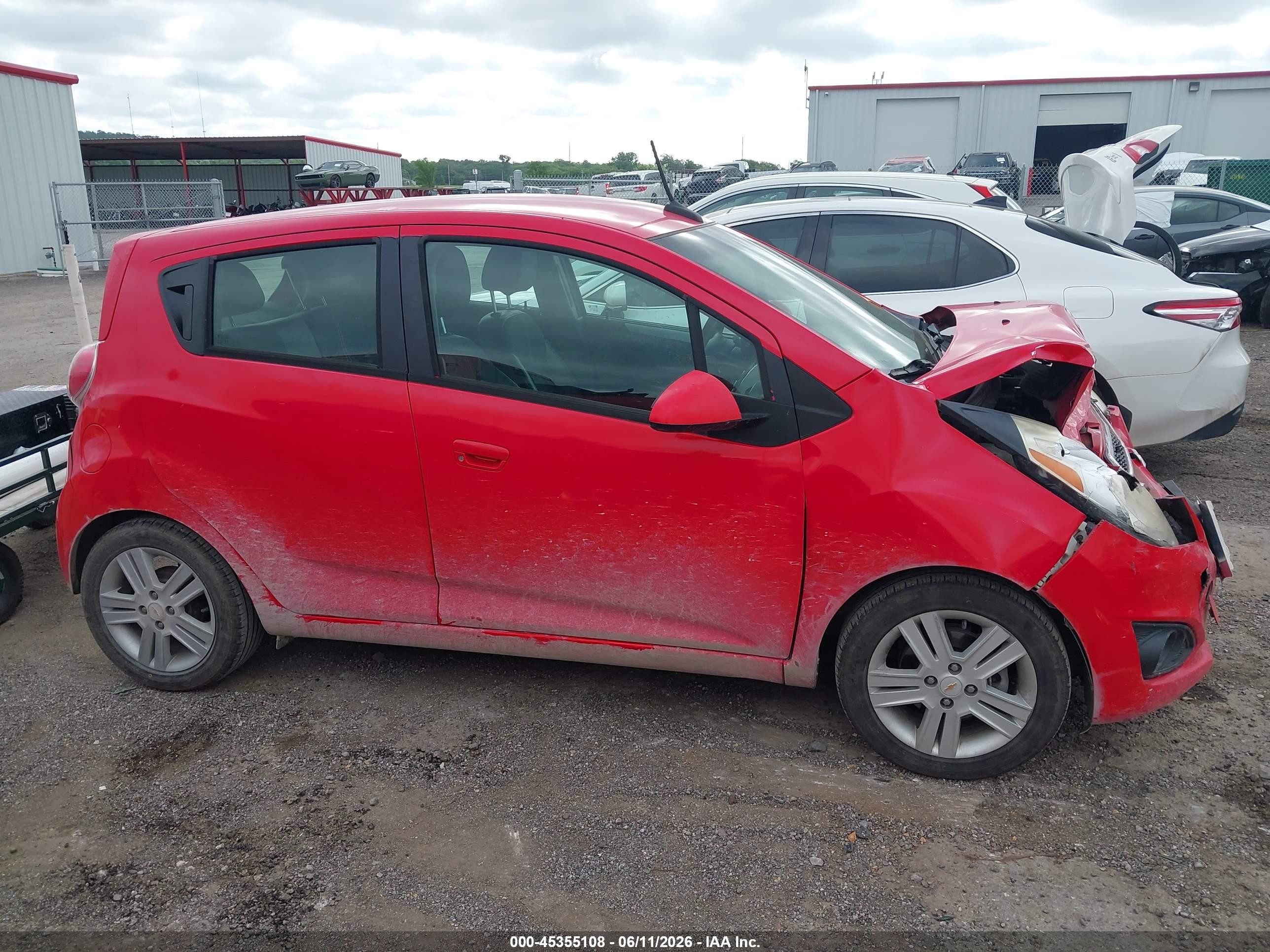 2013 Chevrolet Spark Ls Auto Red vin: KL8CB6S91DC597145