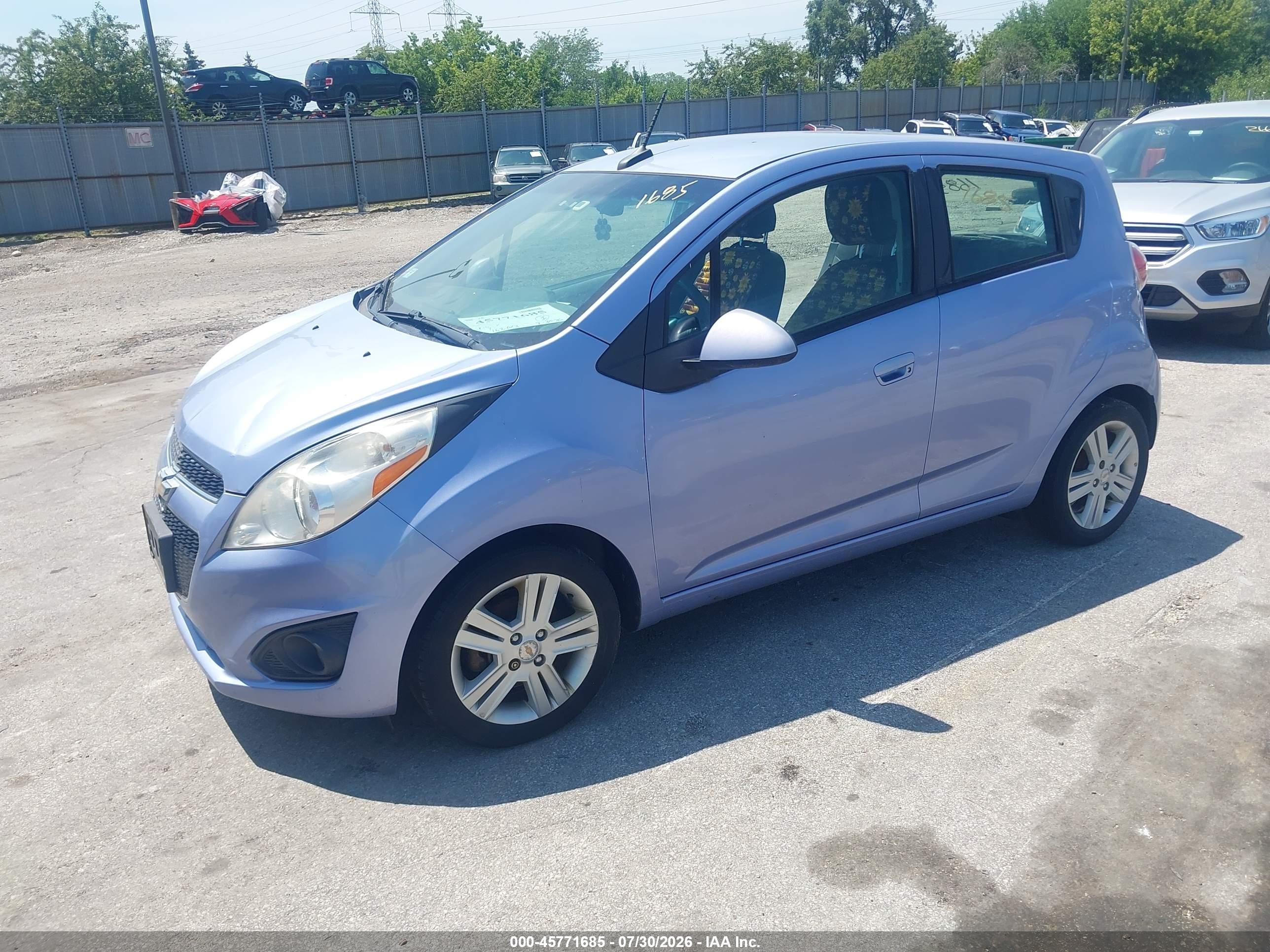 2014 Chevrolet Spark Ls Auto Silver vin: KL8CB6S91EC490145