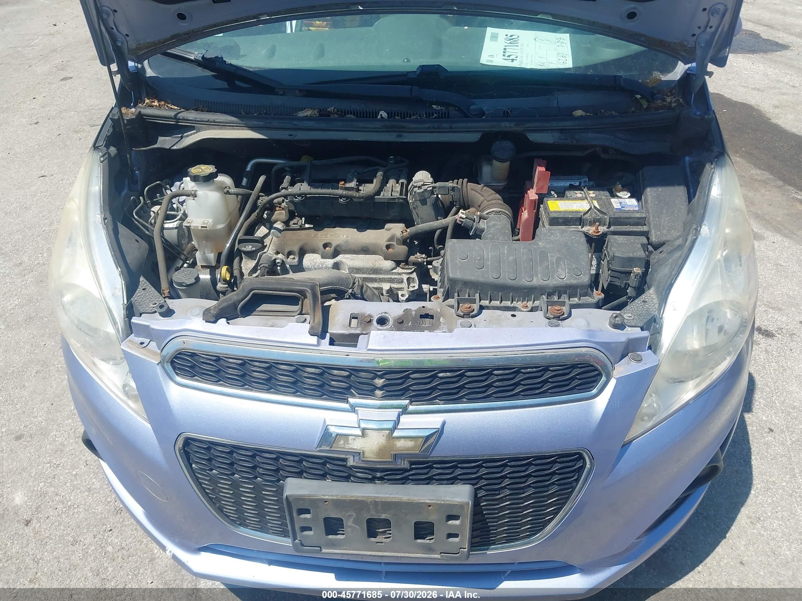 2014 Chevrolet Spark Ls Auto Silver vin: KL8CB6S91EC490145
