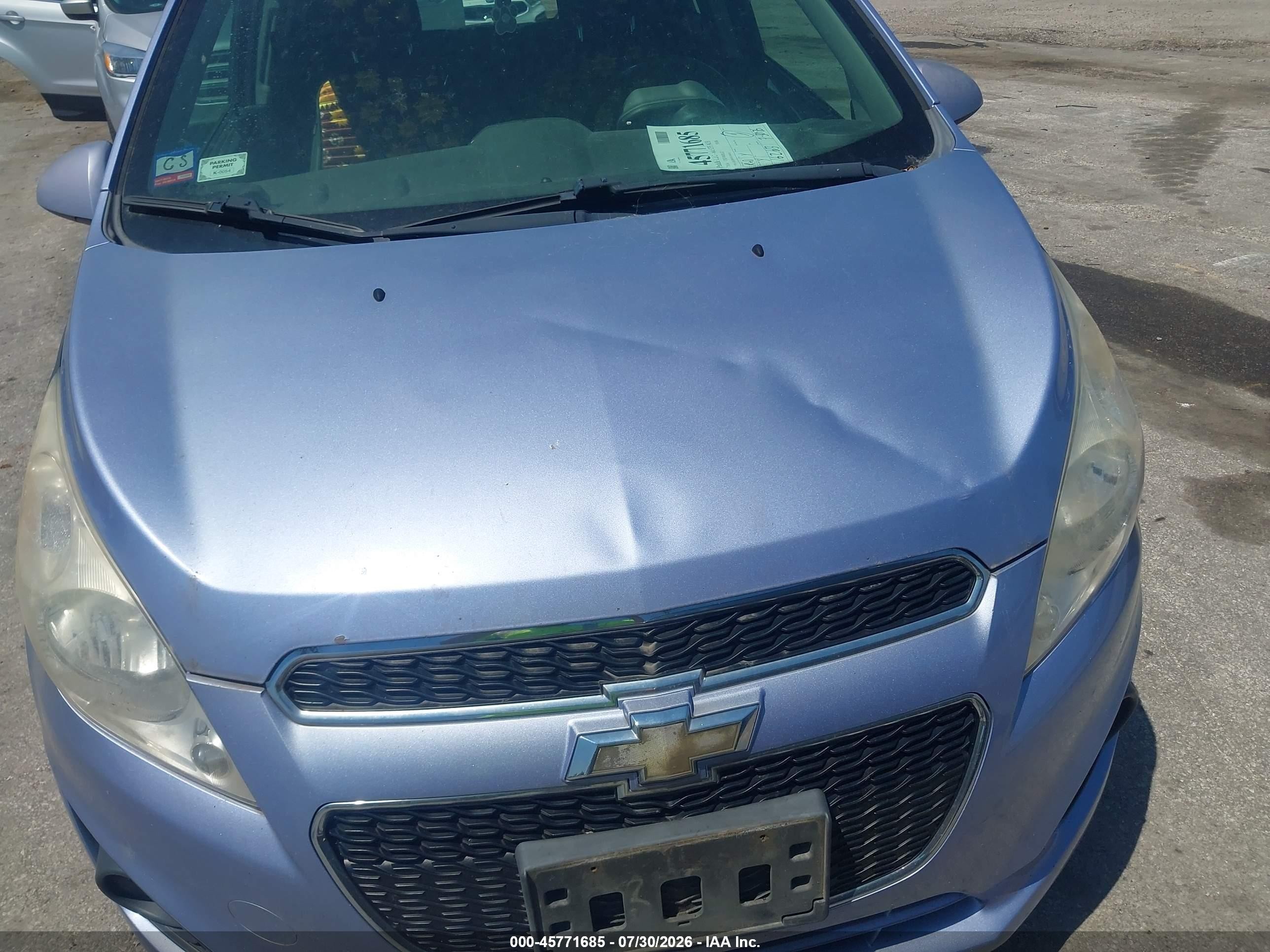 2014 Chevrolet Spark Ls Auto Silver vin: KL8CB6S91EC490145