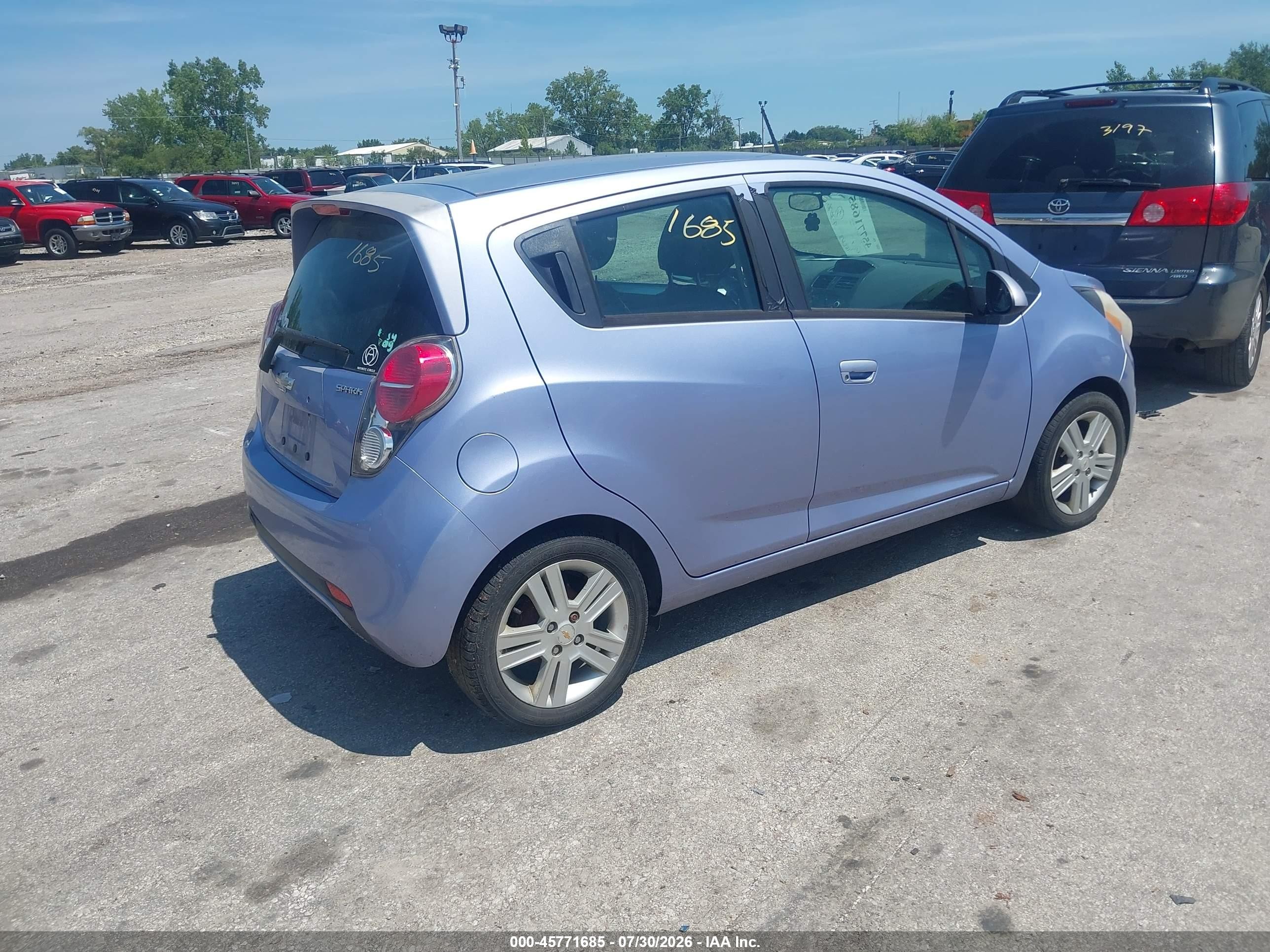 2014 Chevrolet Spark Ls Auto Silver vin: KL8CB6S91EC490145