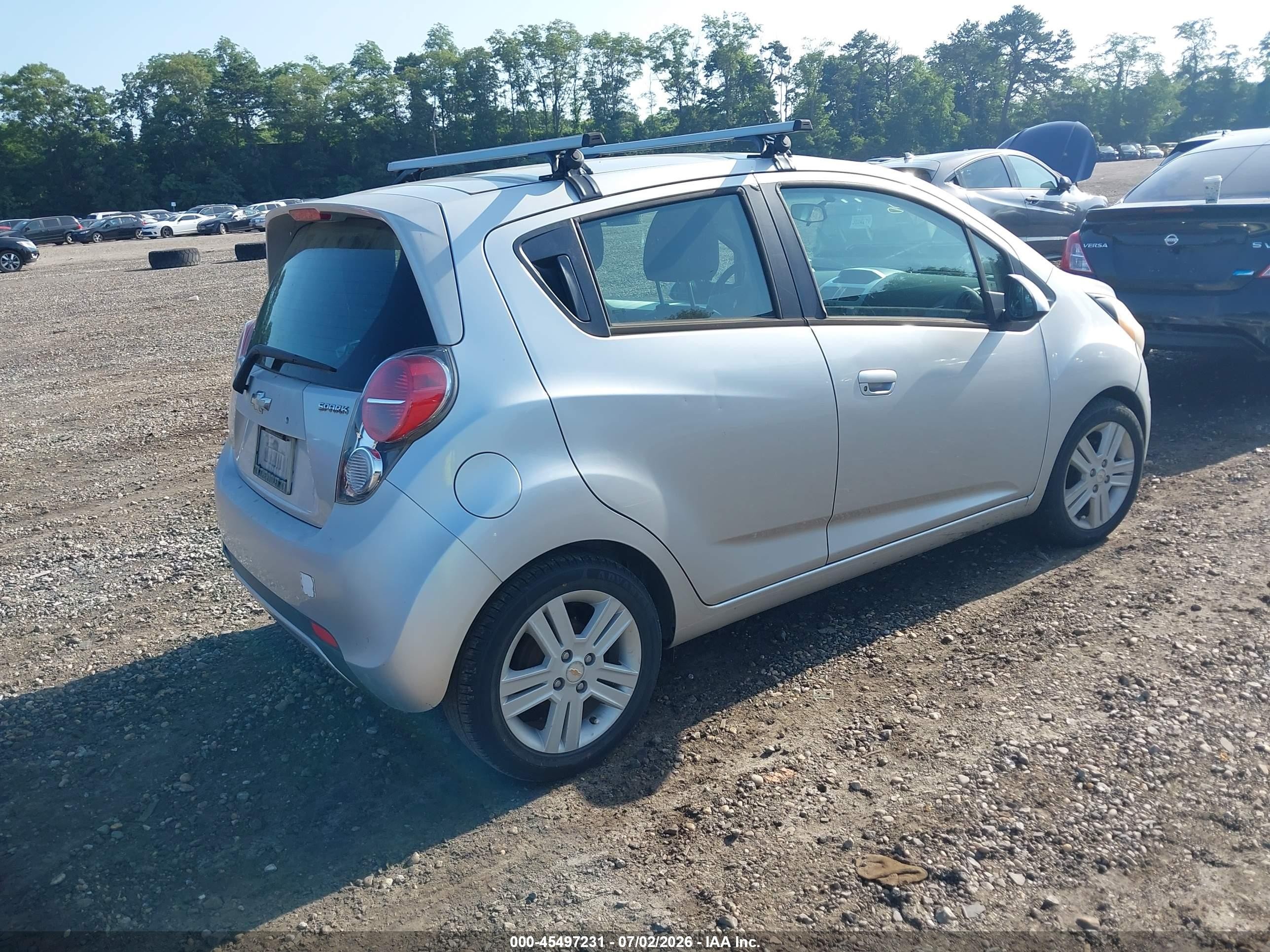 2014 Chevrolet Spark Ls Auto Silver vin: KL8CB6S91EC528599
