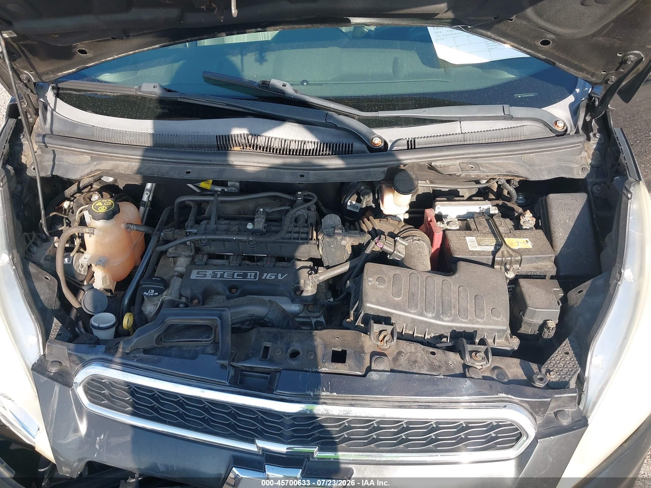 2014 Chevrolet Spark Ls Auto Черный vin: KL8CB6S92EC493197
