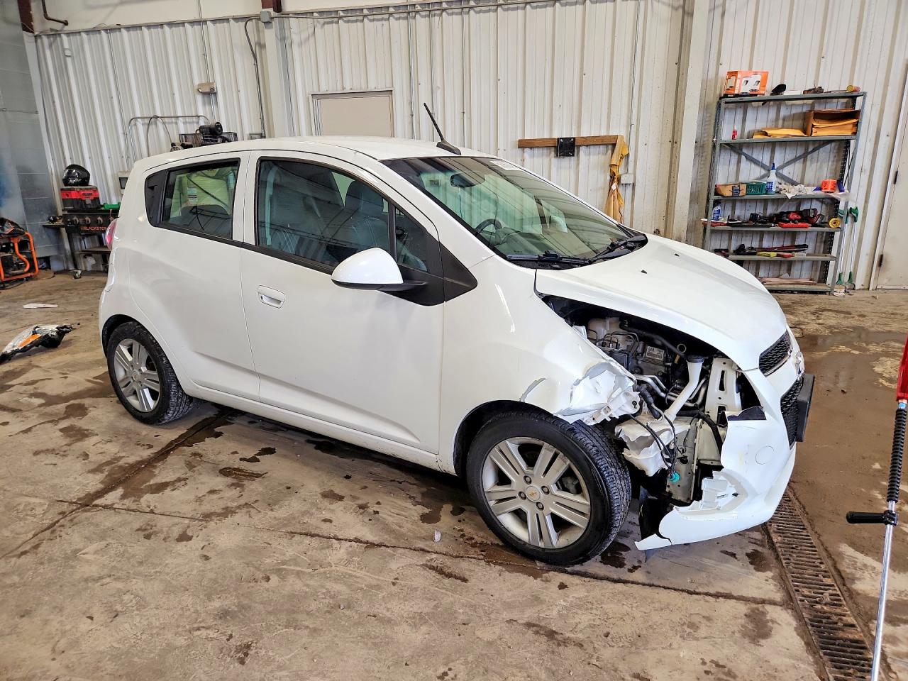 2014 Chevrolet Spark Ls White vin: KL8CB6S92EC511407