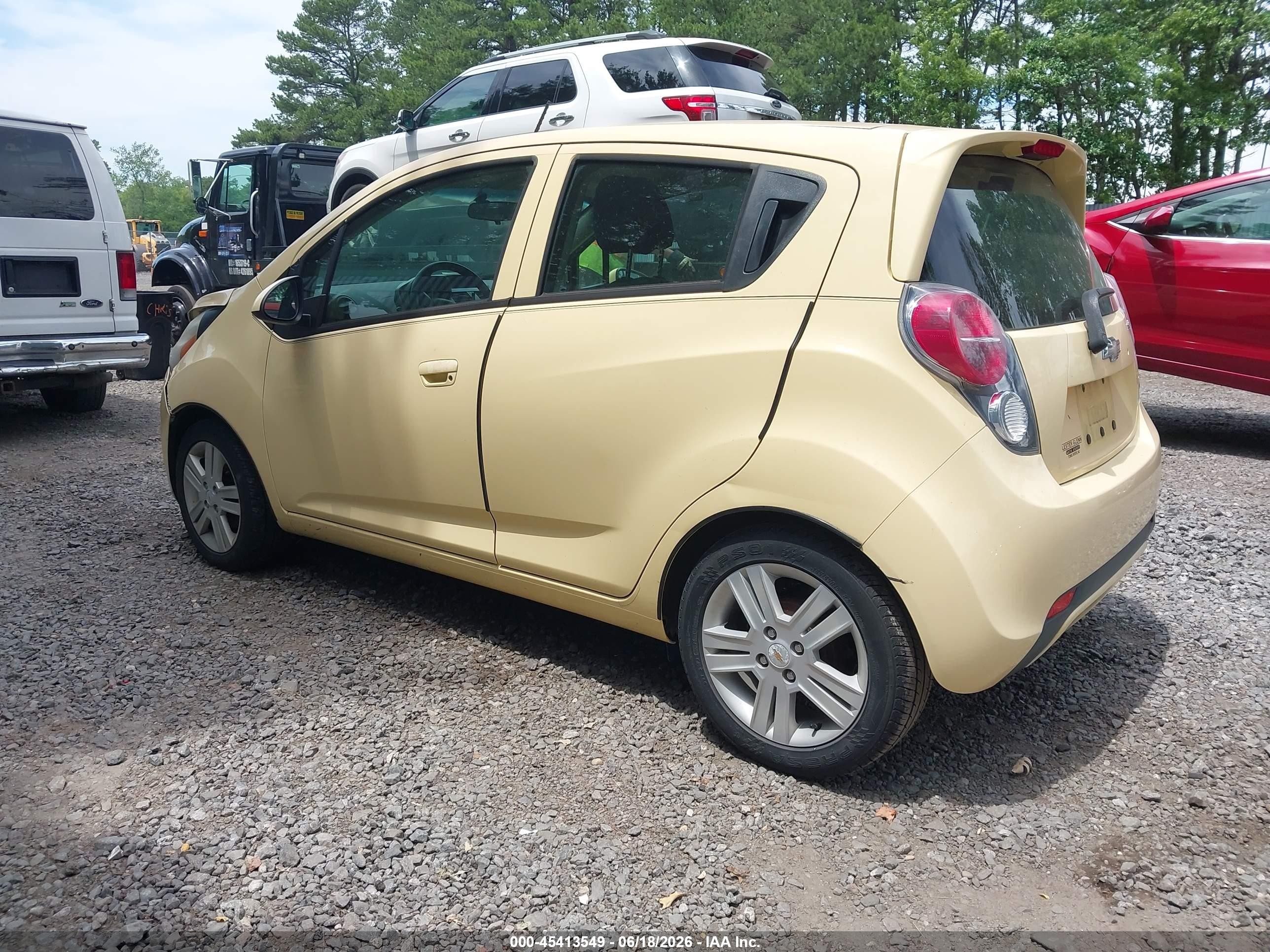 2014 Chevrolet Spark Ls Auto Yellow vin: KL8CB6S92EC592201