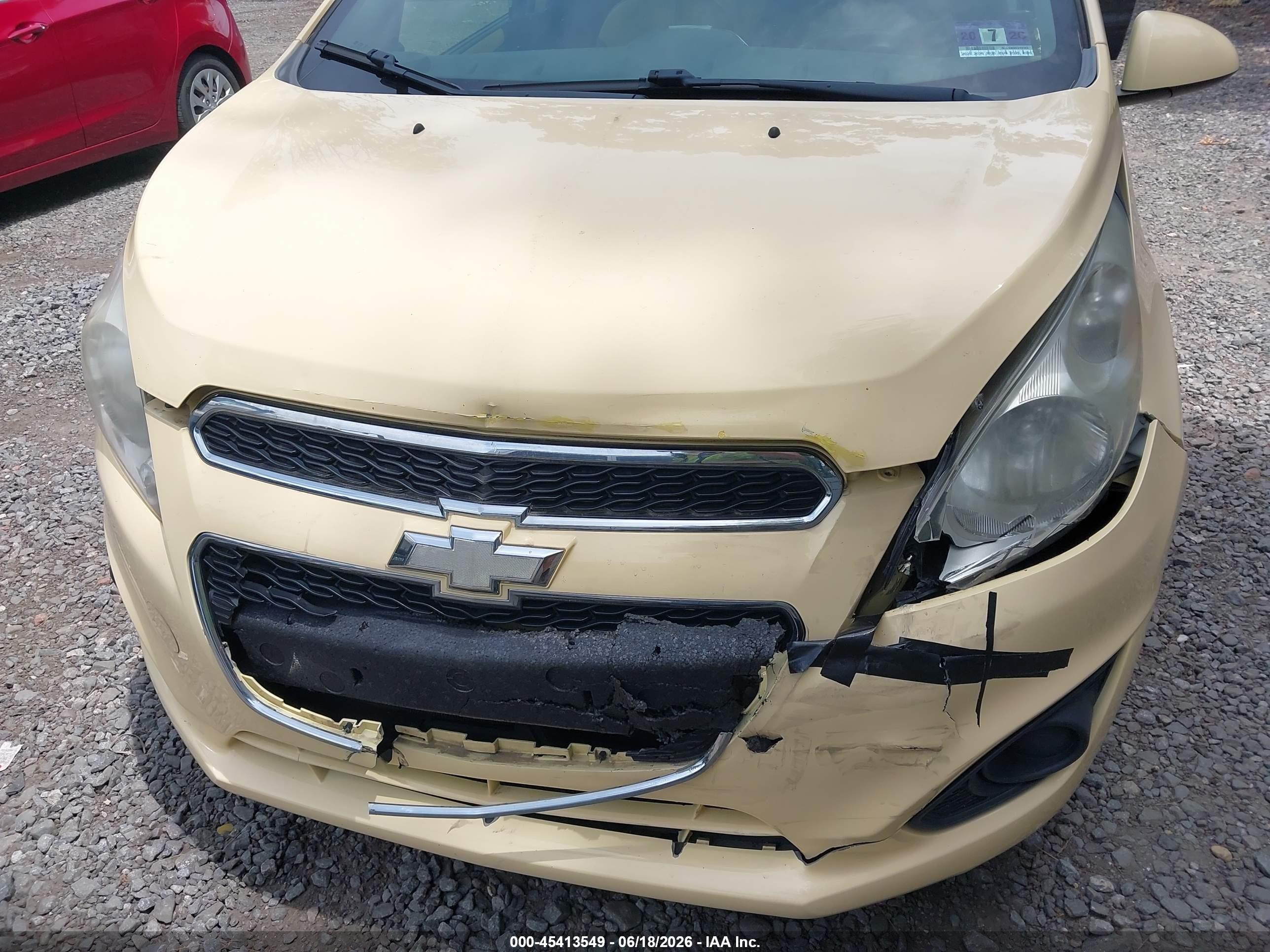 2014 Chevrolet Spark Ls Auto Yellow vin: KL8CB6S92EC592201