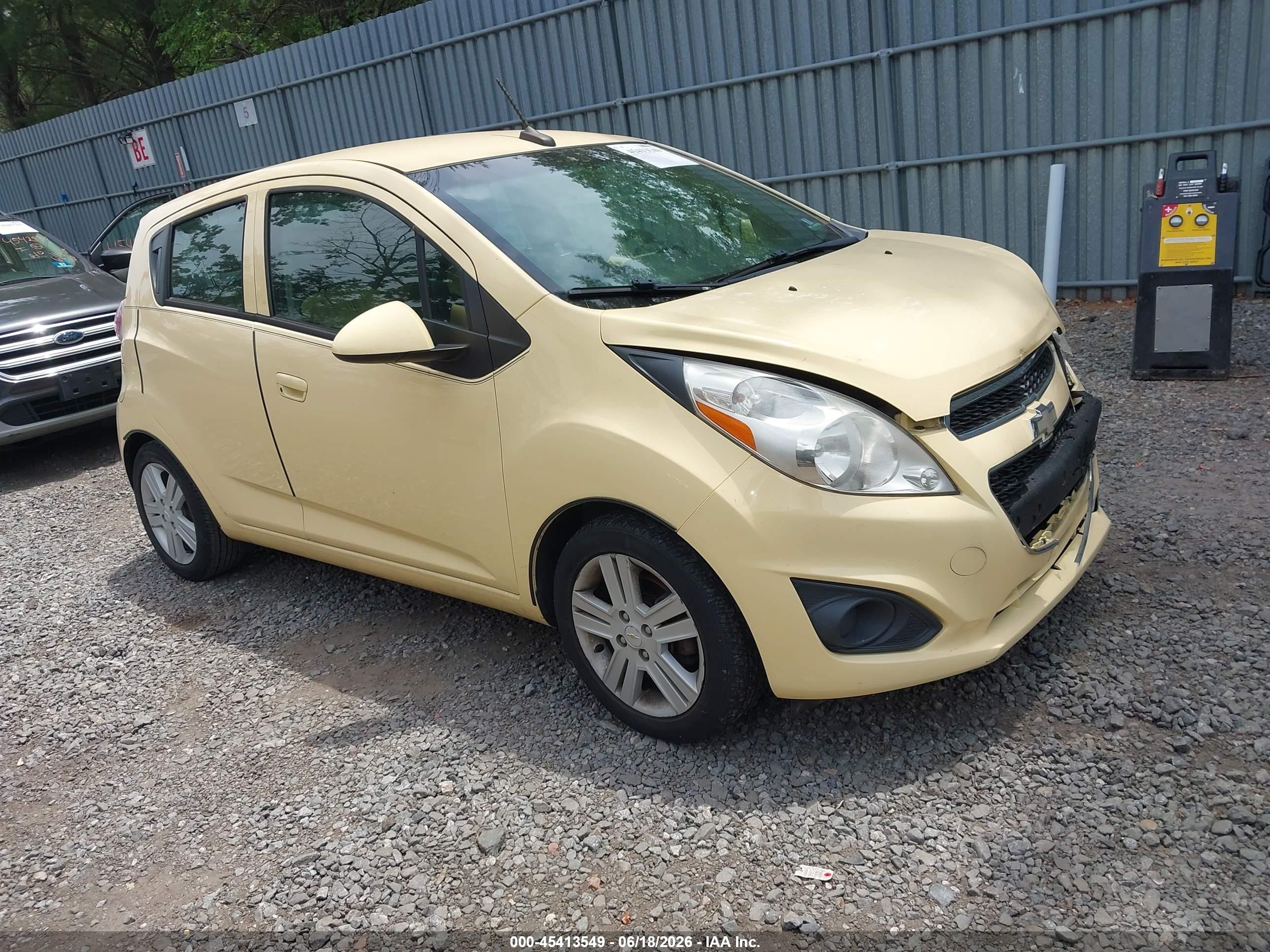2014 Chevrolet Spark Ls Auto Yellow vin: KL8CB6S92EC592201