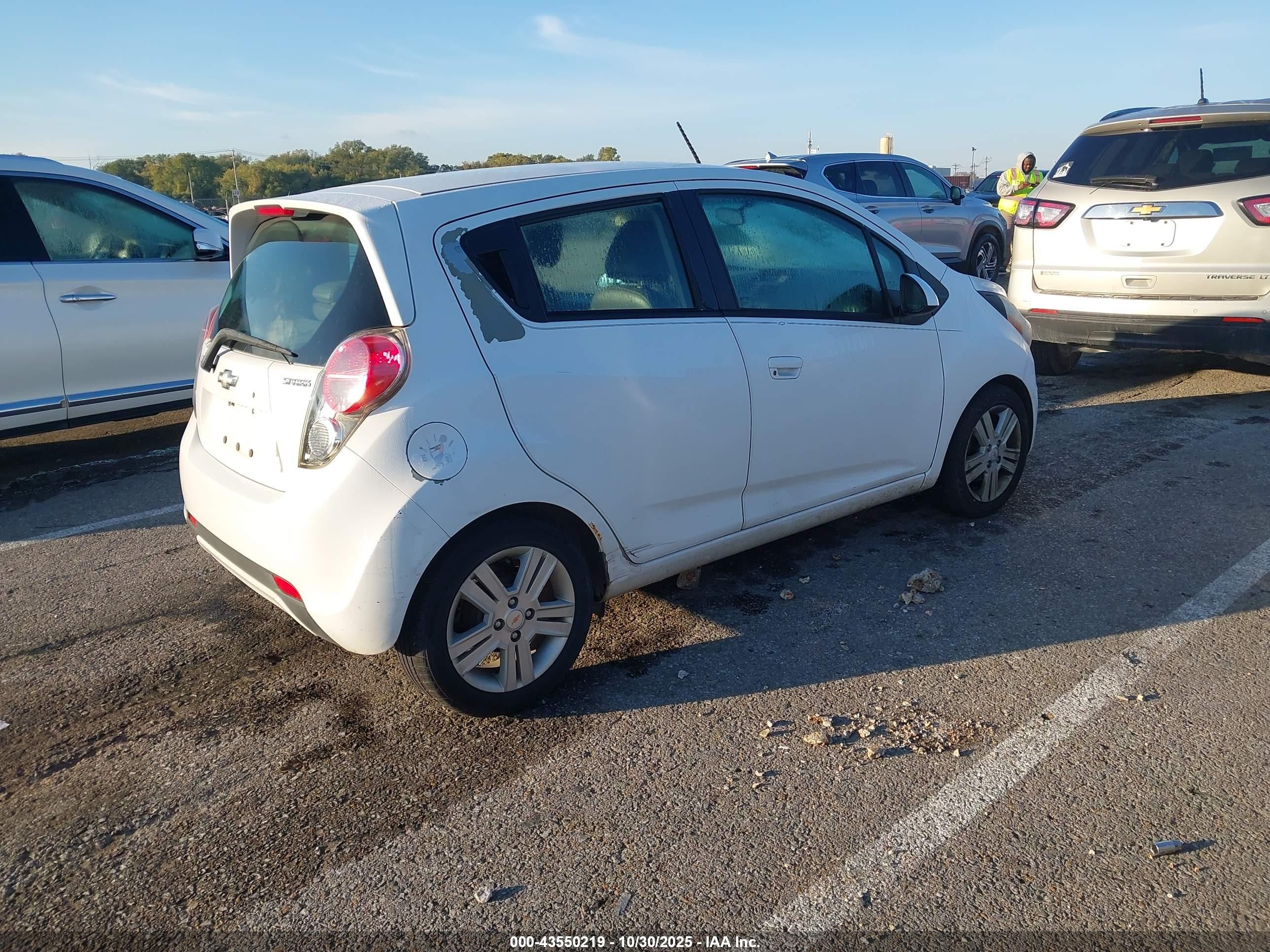 2015 Chevrolet Spark Ls Cvt White vin: KL8CB6S92FC737965