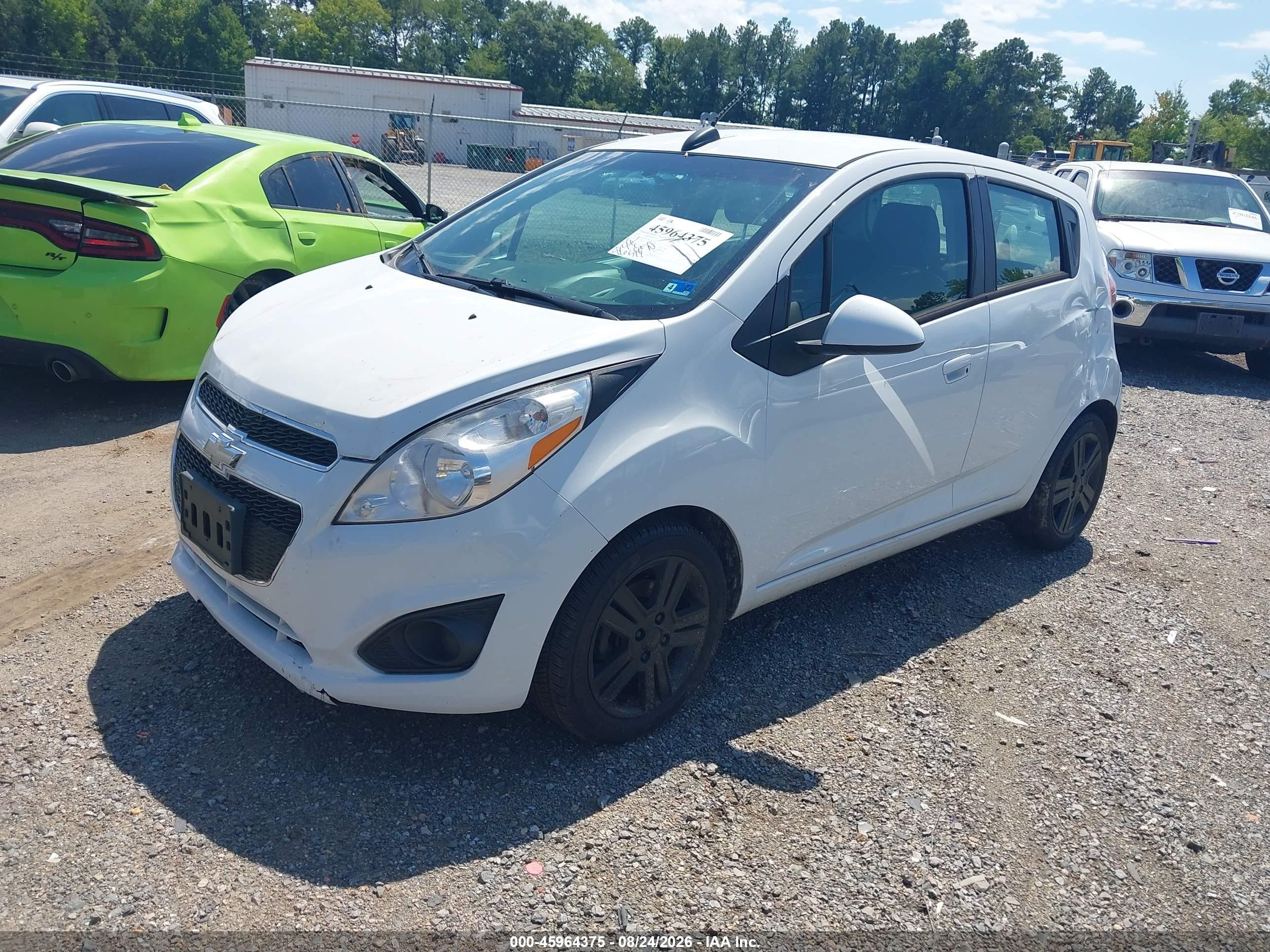 2015 Chevrolet Spark Ls Cvt White vin: KL8CB6S92FC801292