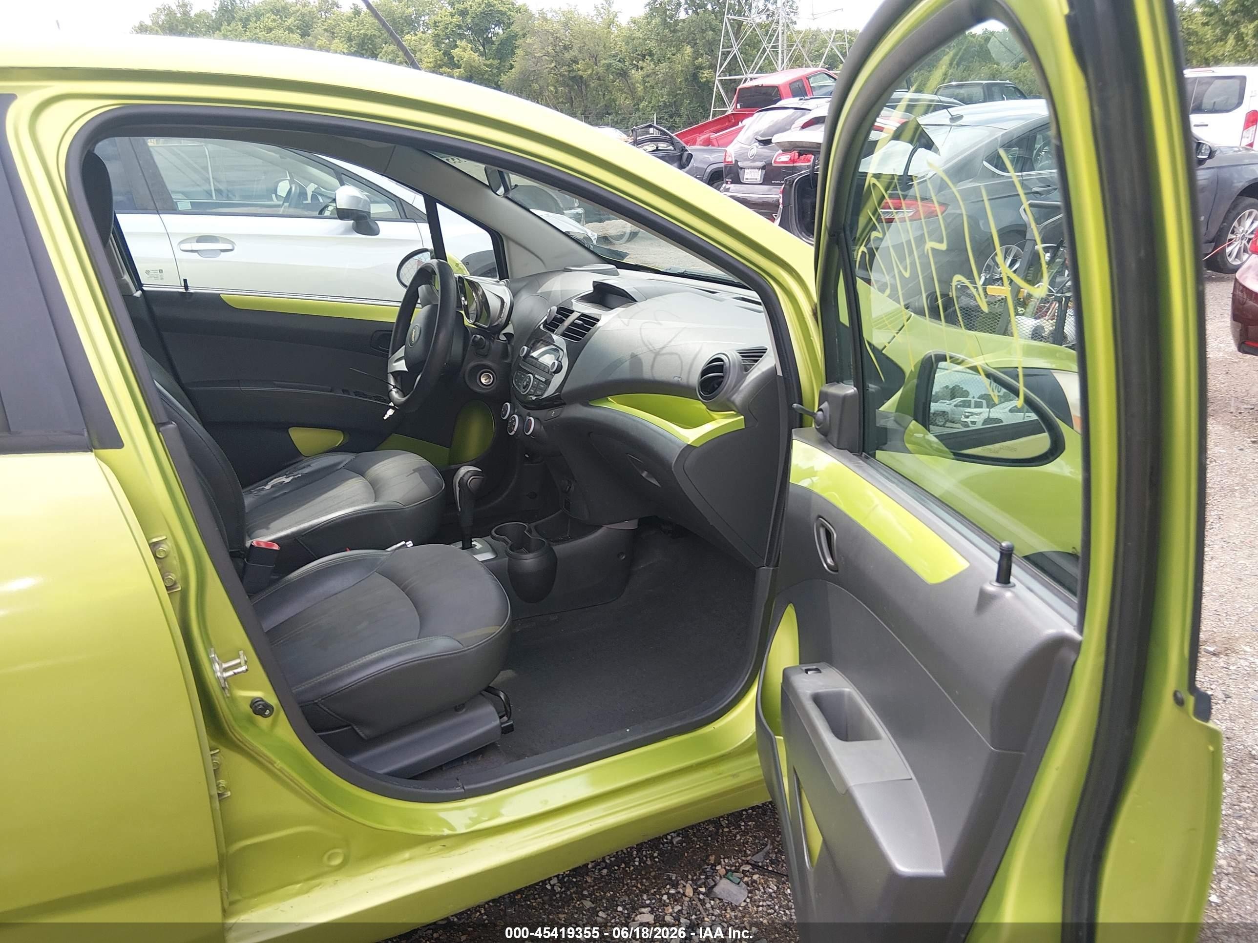 2013 Chevrolet Spark Ls Auto Green vin: KL8CB6S93DC500530