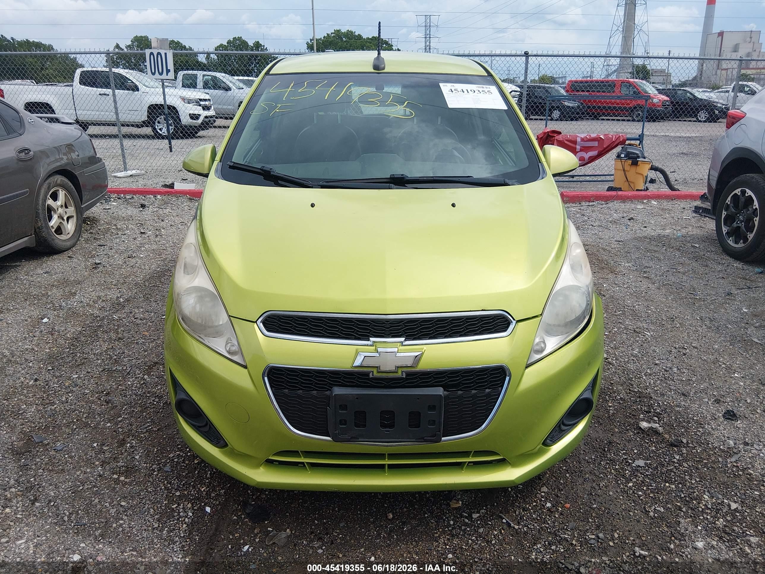 2013 Chevrolet Spark Ls Auto Green vin: KL8CB6S93DC500530