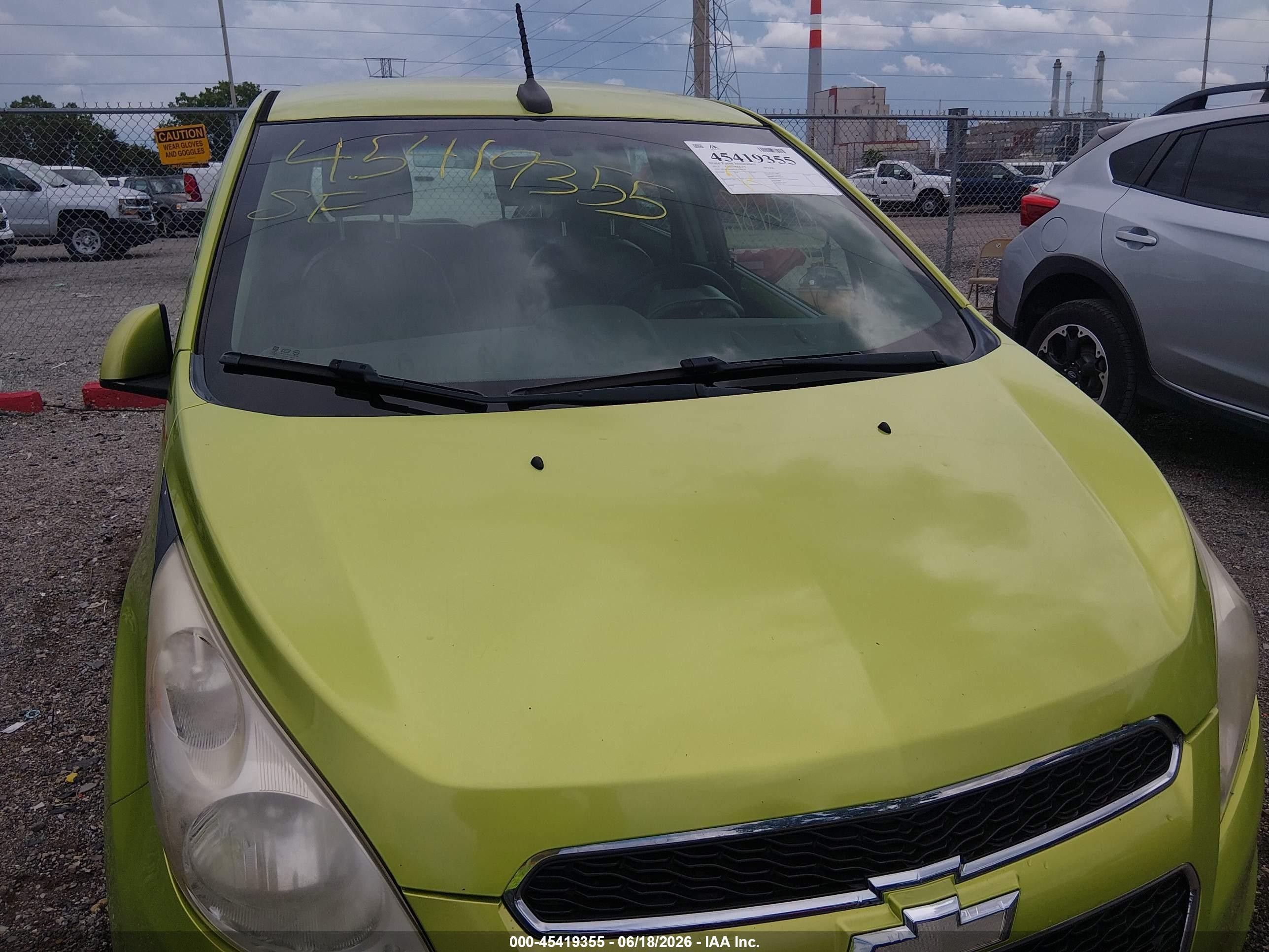 2013 Chevrolet Spark Ls Auto Green vin: KL8CB6S93DC500530