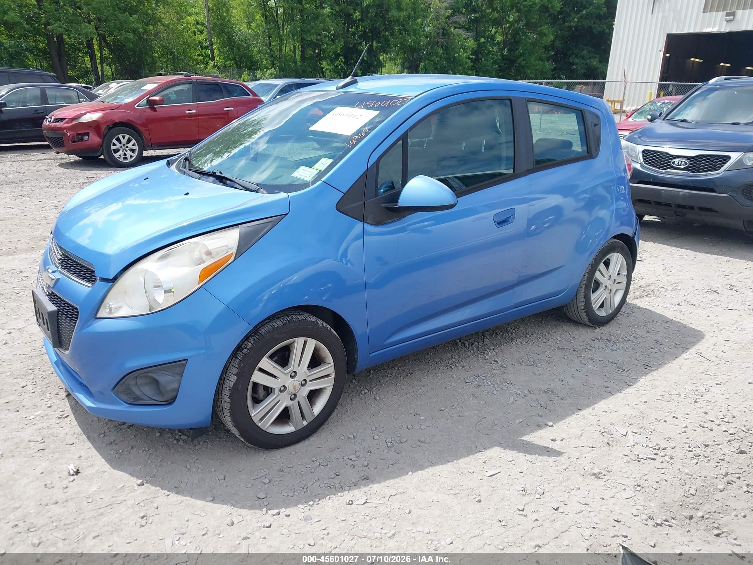 2013 Chevrolet Spark Ls Auto Blue vin: KL8CB6S93DC504741
