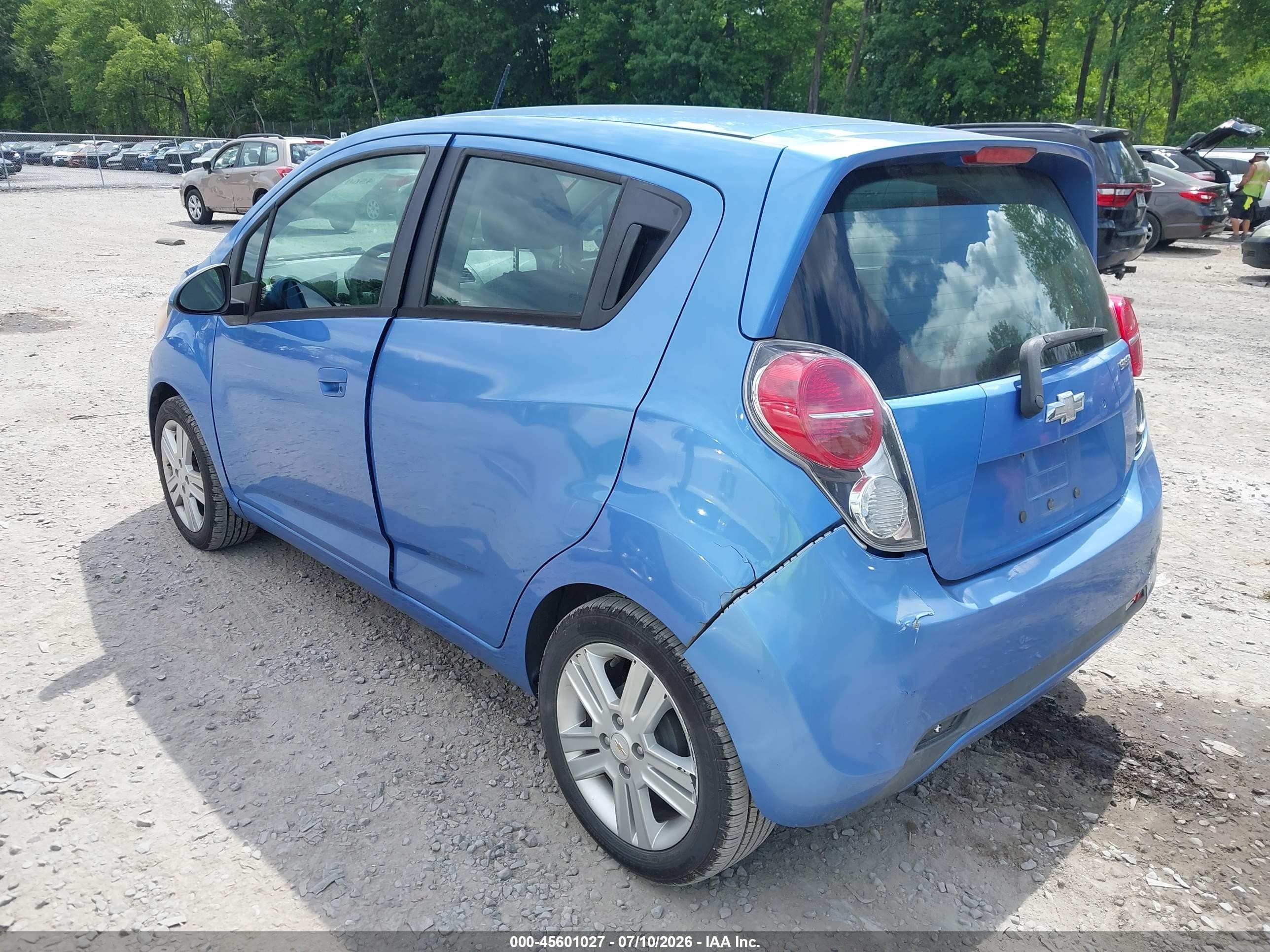 2013 Chevrolet Spark Ls Auto Blue vin: KL8CB6S93DC504741
