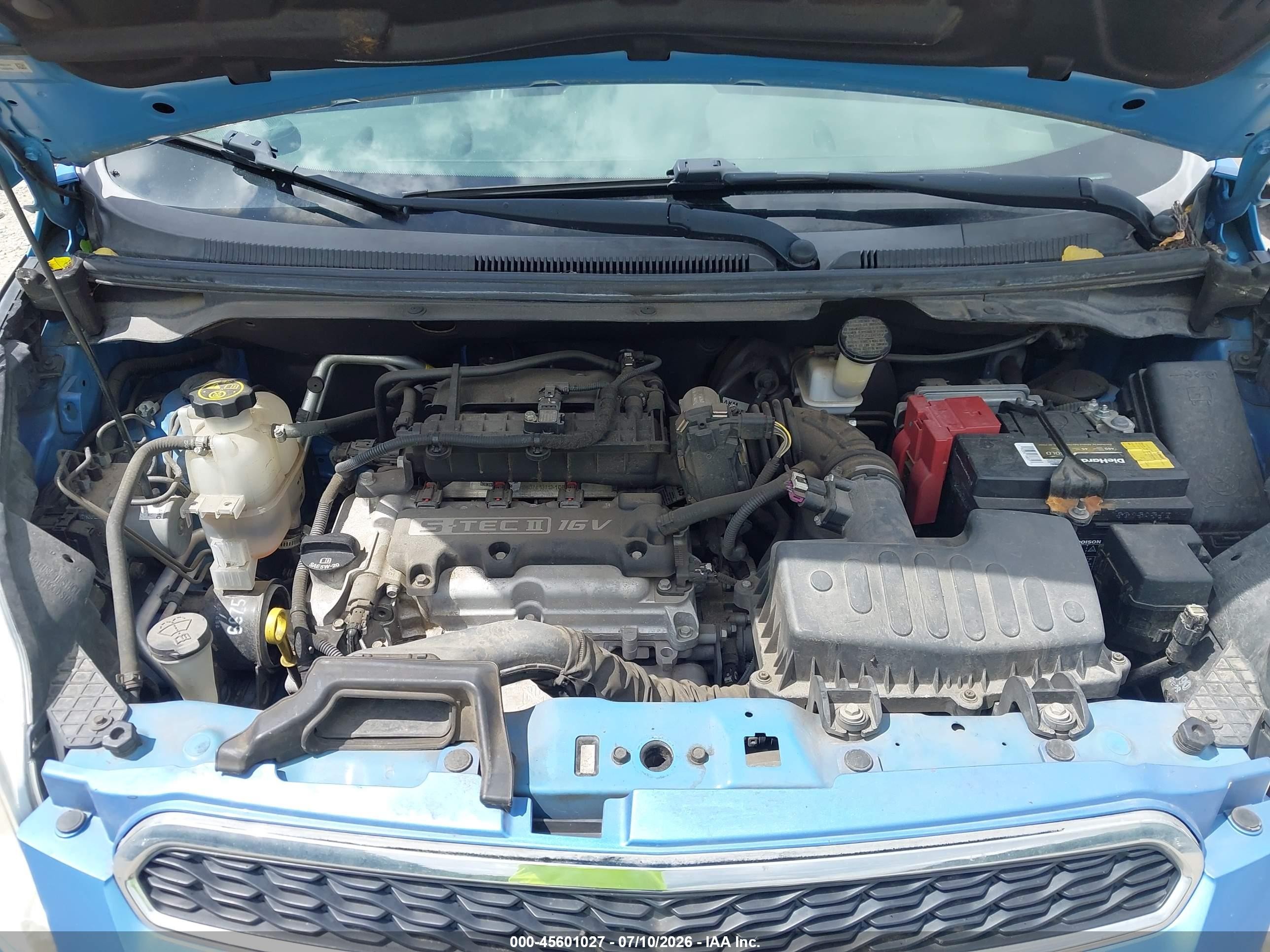 2013 Chevrolet Spark Ls Auto Blue vin: KL8CB6S93DC504741