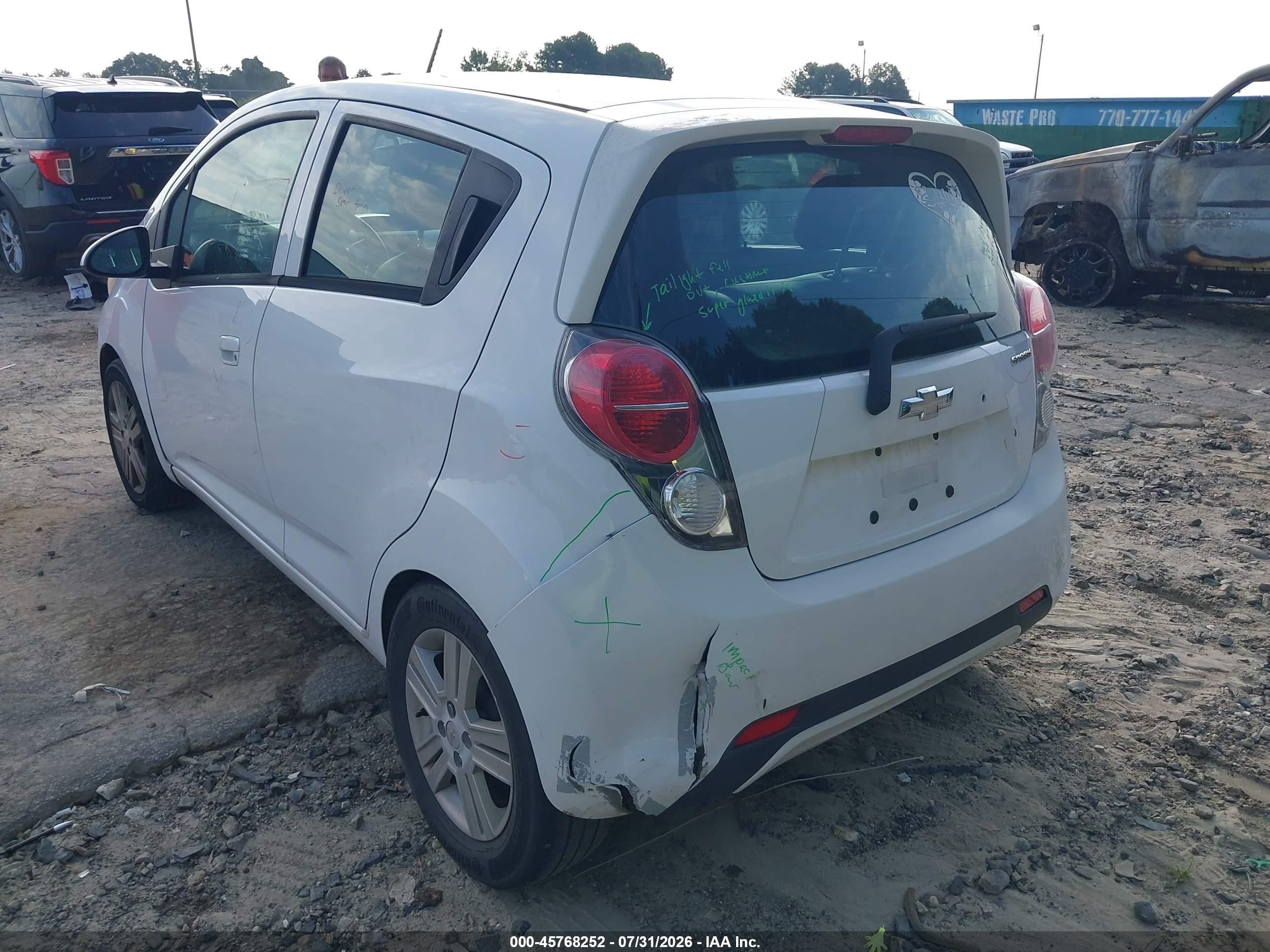 2014 Chevrolet Spark Ls Auto Белый vin: KL8CB6S93EC584060