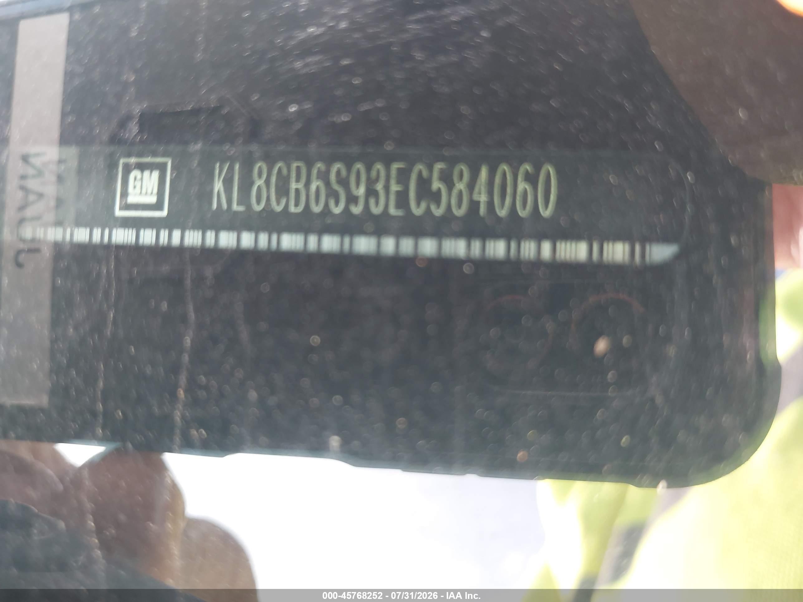 2014 Chevrolet Spark Ls Auto Белый vin: KL8CB6S93EC584060