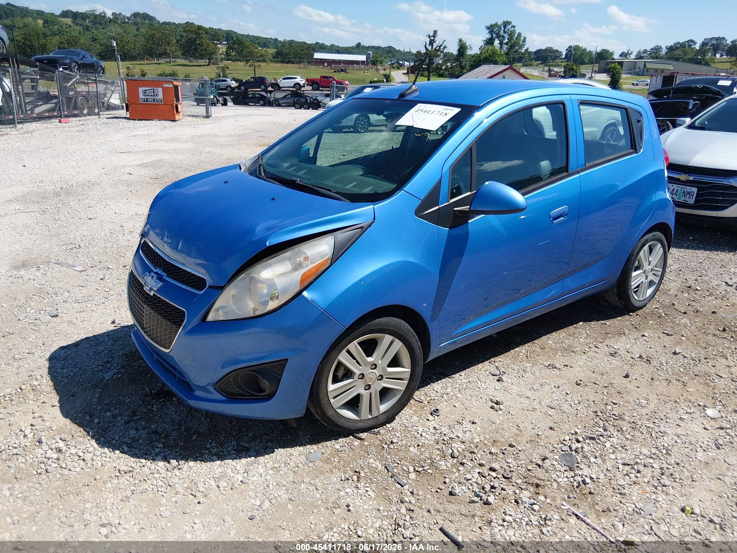 2014 Chevrolet Spark Ls Auto Blue vin: KL8CB6S93EC584592