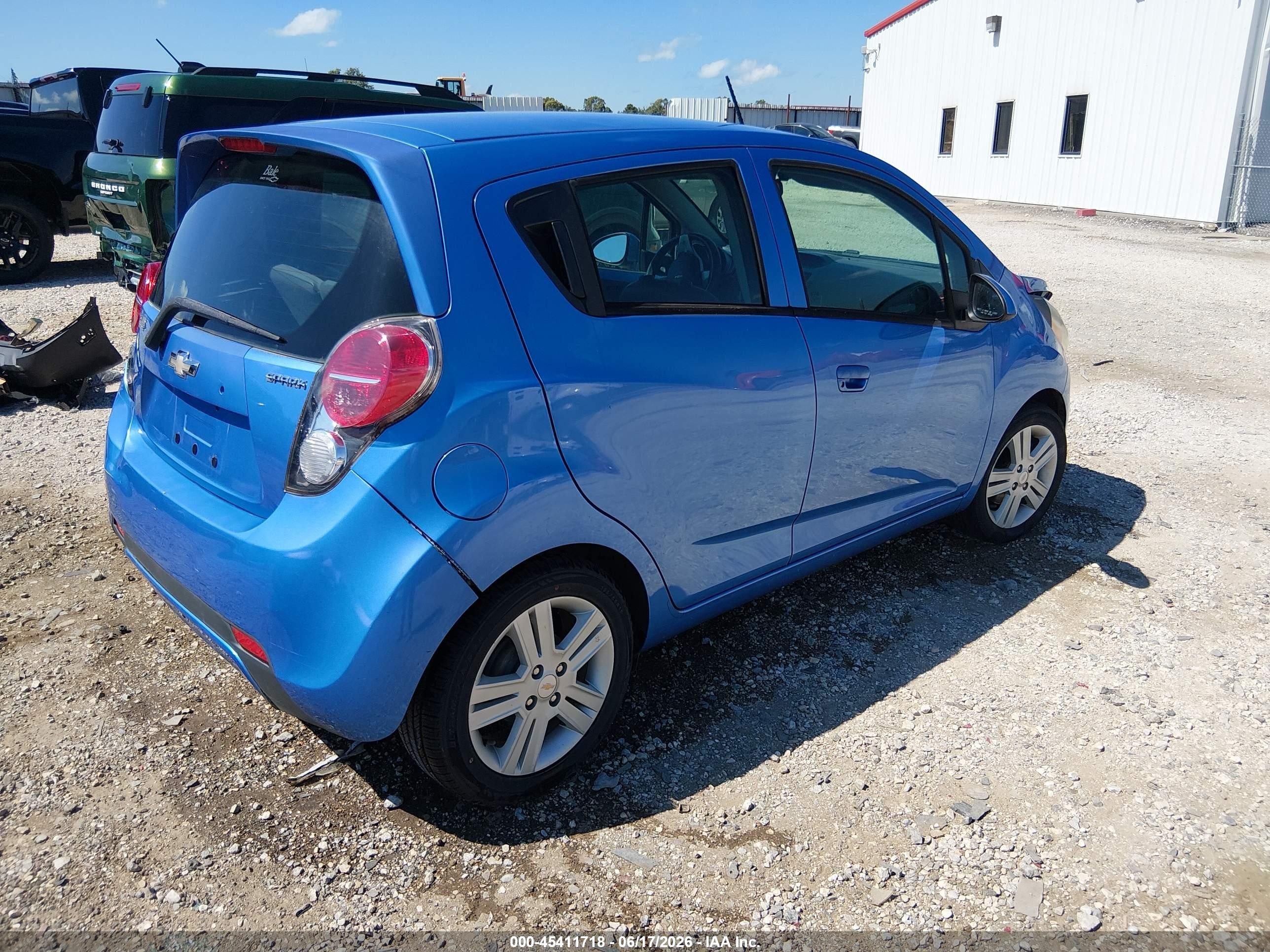 2014 Chevrolet Spark Ls Auto Blue vin: KL8CB6S93EC584592