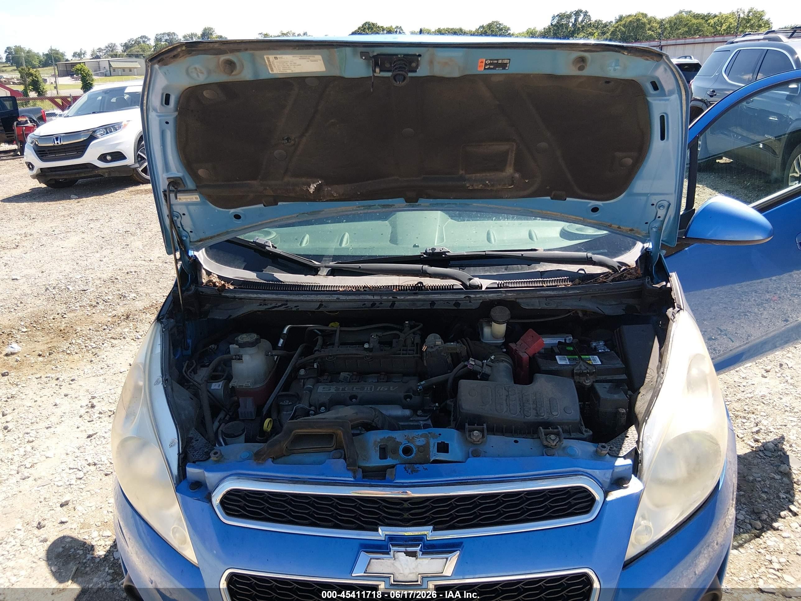 2014 Chevrolet Spark Ls Auto Blue vin: KL8CB6S93EC584592