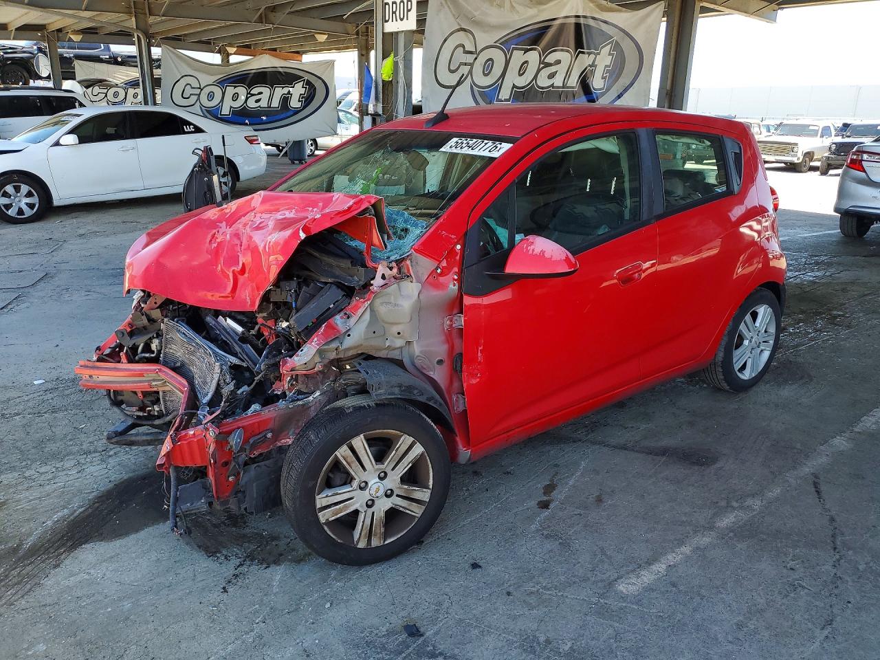 2013 Chevrolet Spark Ls Red vin: KL8CB6S94DC537957