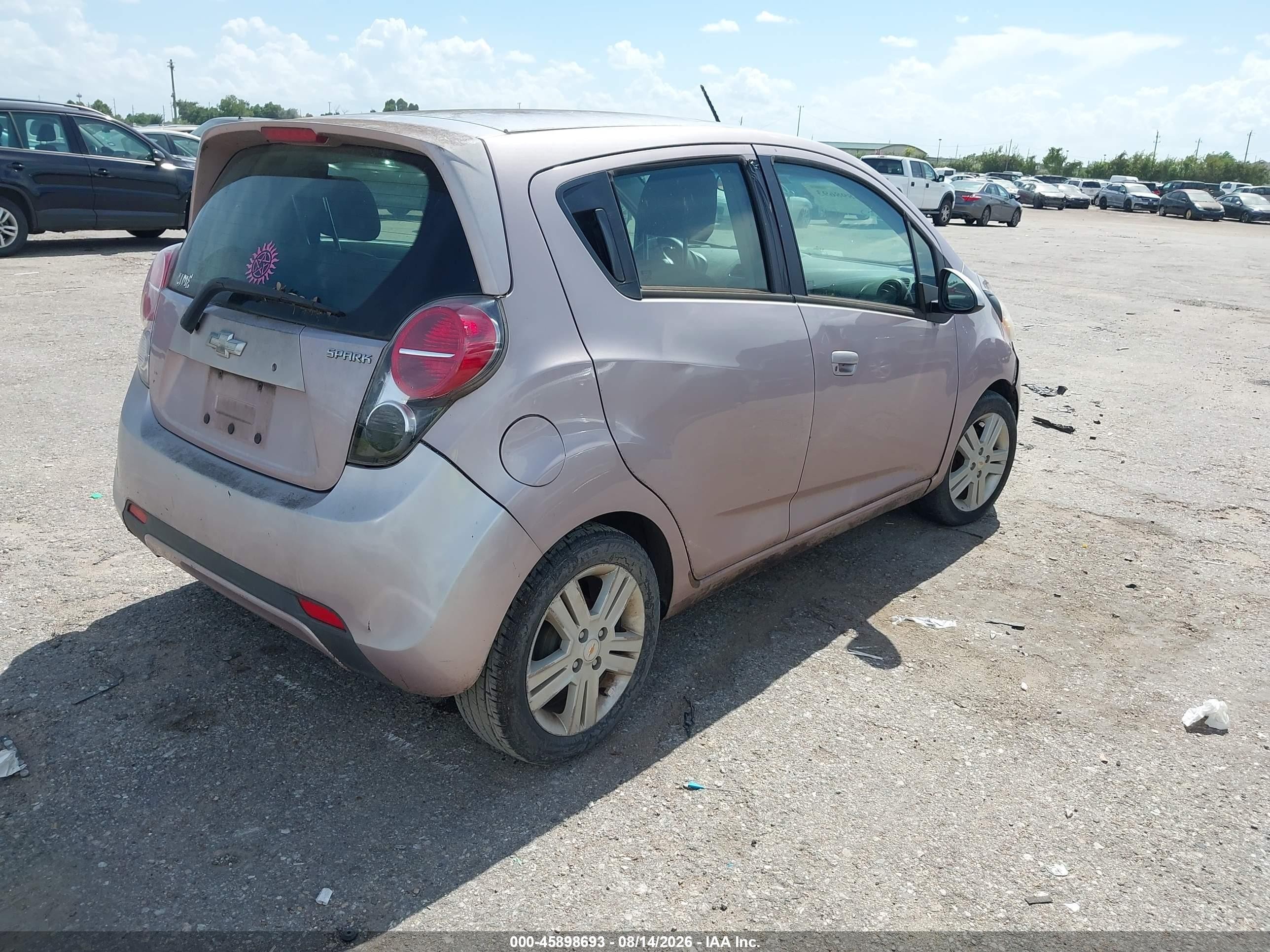 2013 Chevrolet Spark Ls Auto Silver vin: KL8CB6S94DC558808