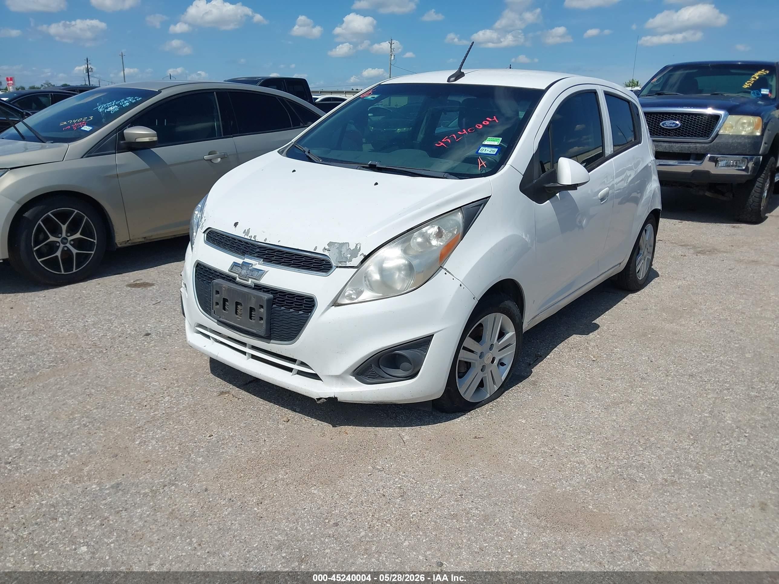 2014 Chevrolet Spark Ls Auto White vin: KL8CB6S94EC488258