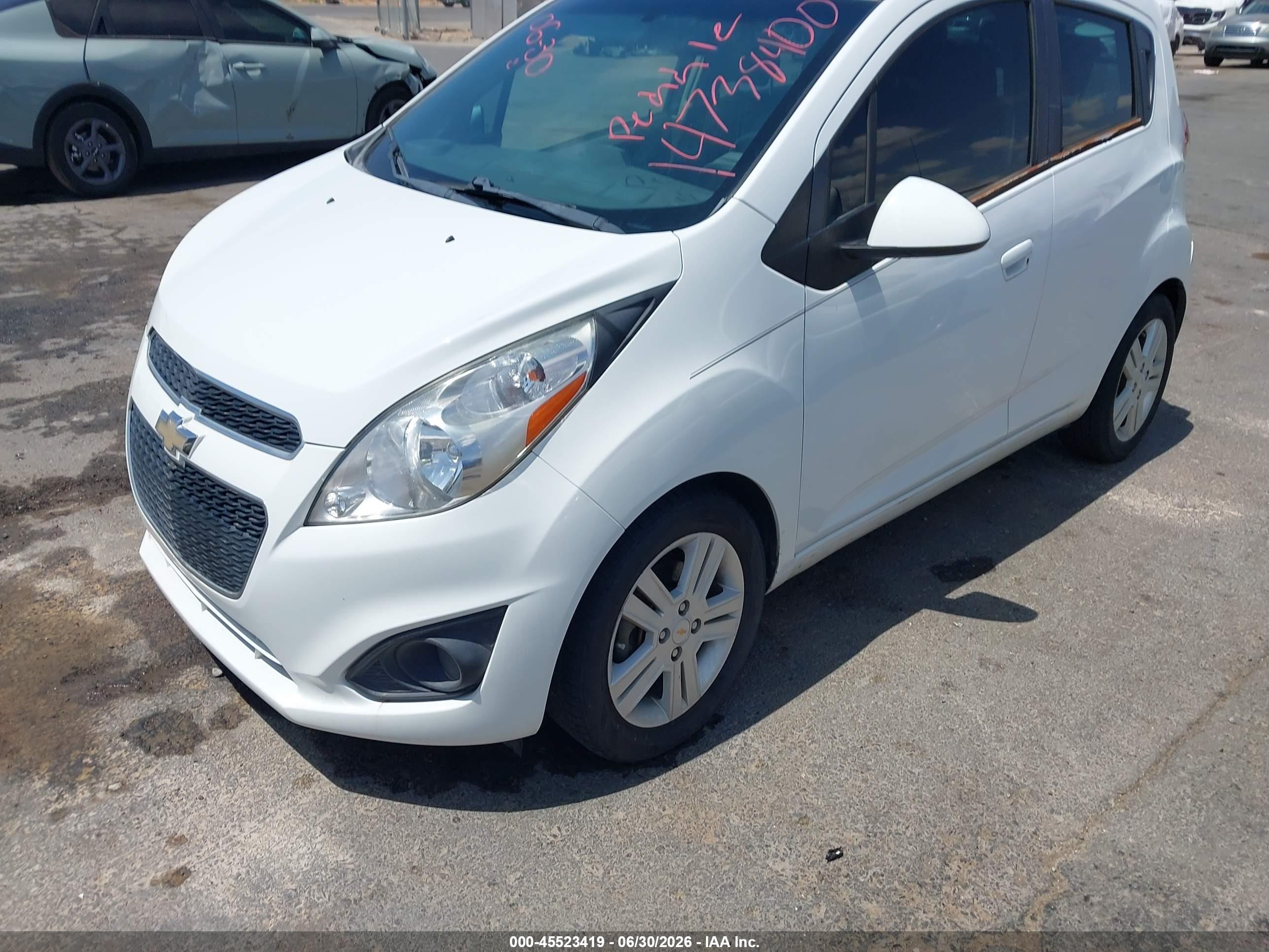 2014 Chevrolet Spark Ls Auto White vin: KL8CB6S94EC547955