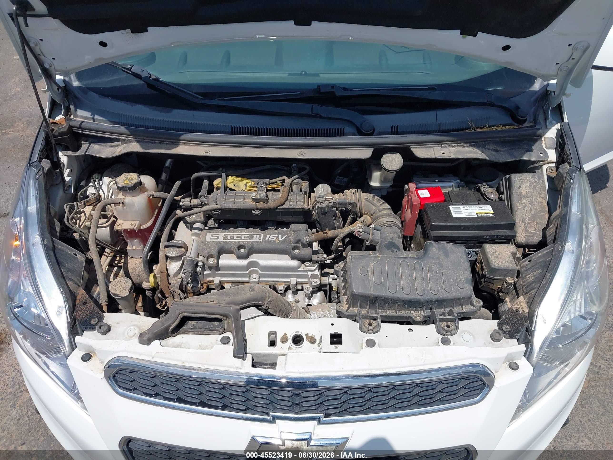 2014 Chevrolet Spark Ls Auto White vin: KL8CB6S94EC547955