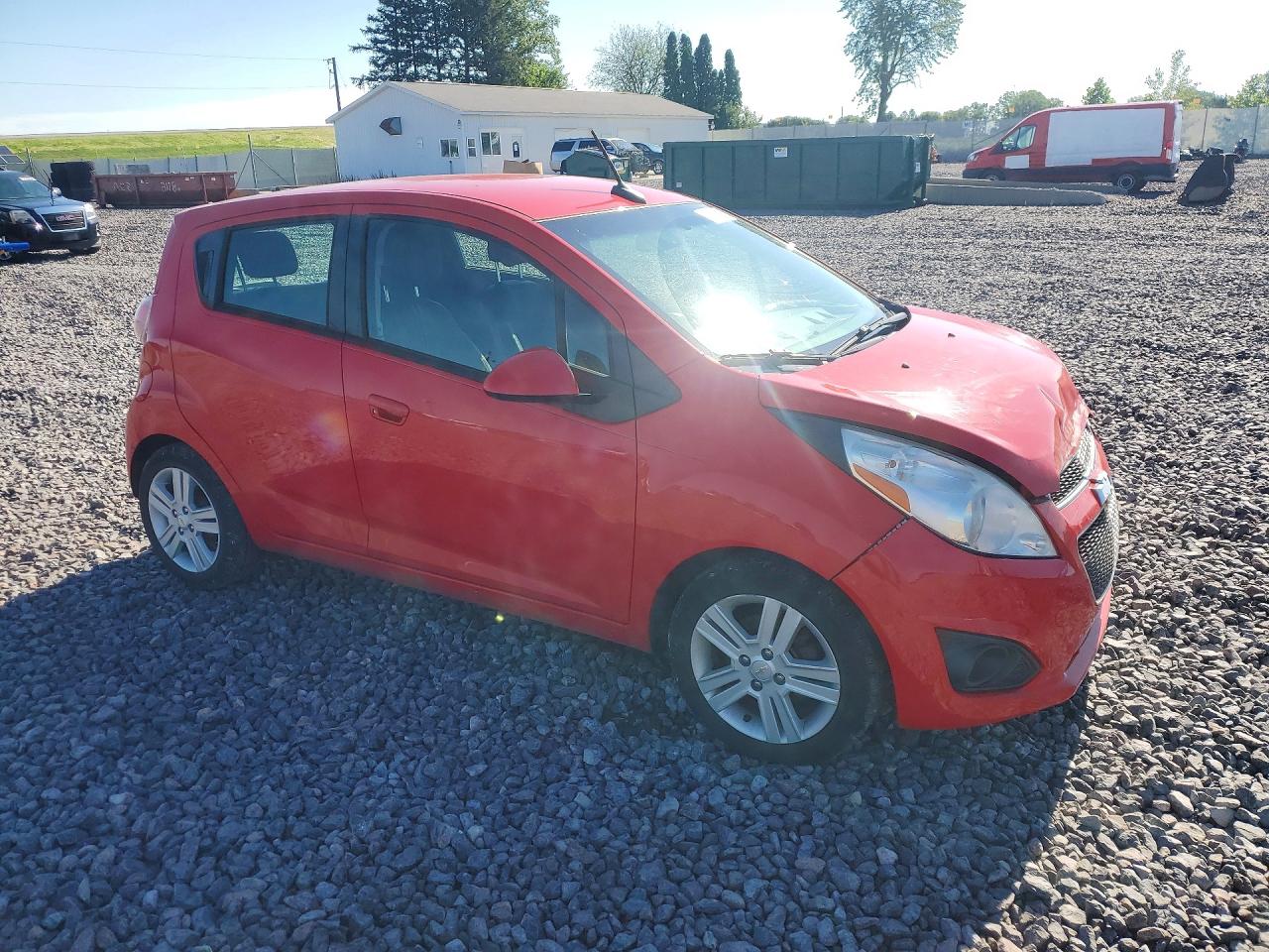 2014 Chevrolet Spark Ls Red vin: KL8CB6S94EC593222