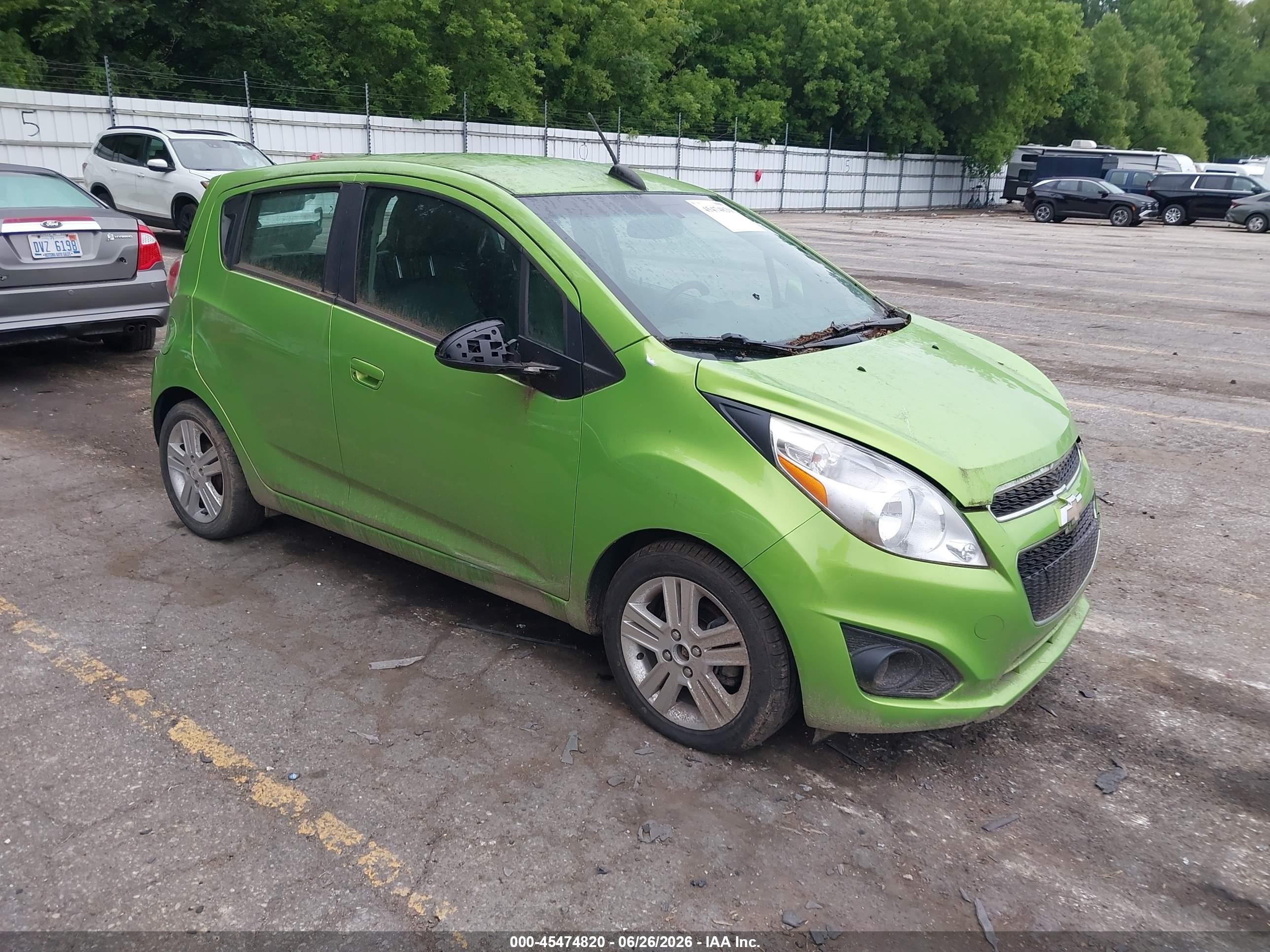 2015 Chevrolet Spark Ls Cvt Зеленый vin: KL8CB6S94FC754850