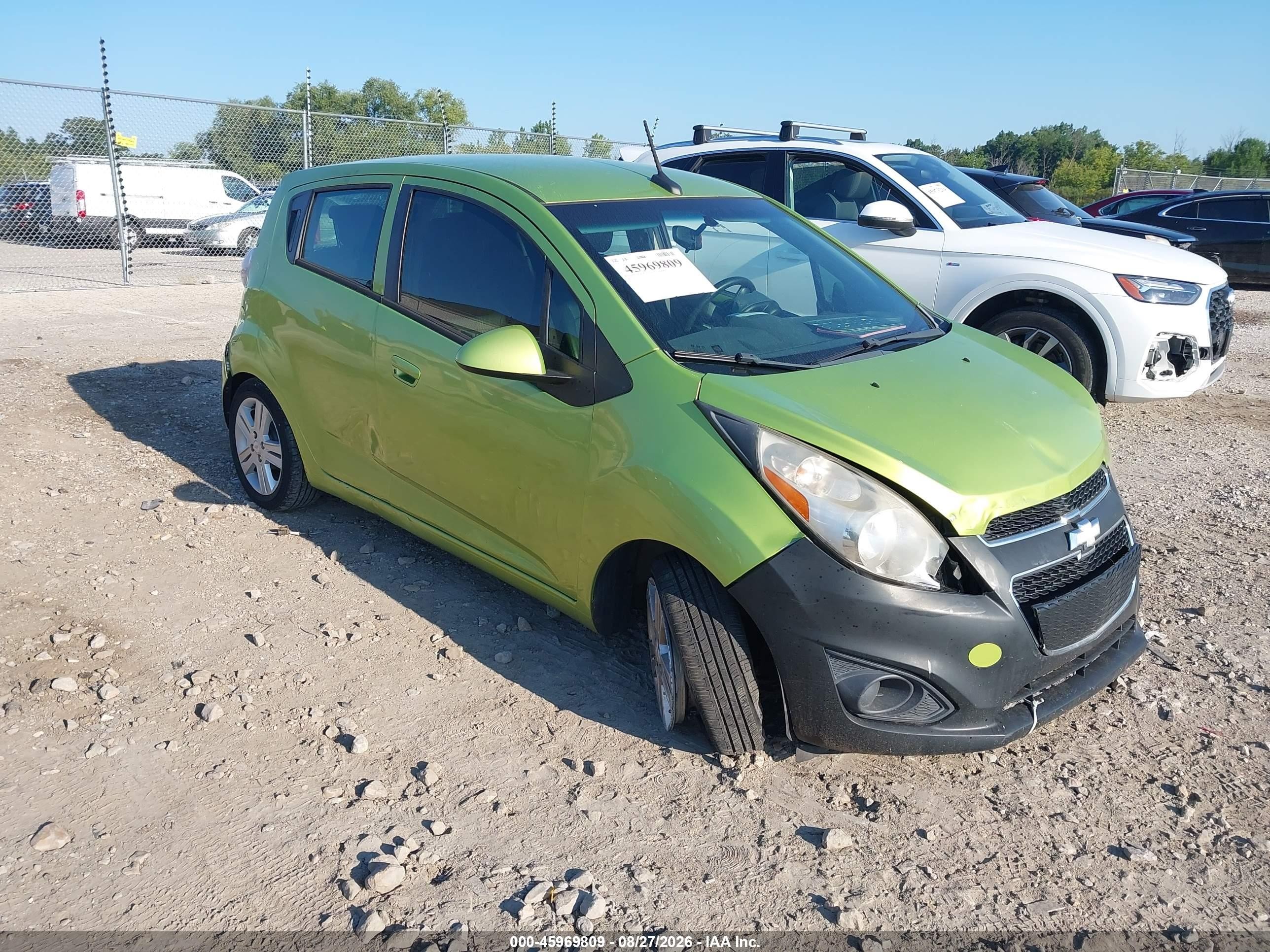 2013 Chevrolet Spark Ls Auto Green vin: KL8CB6S95DC501176