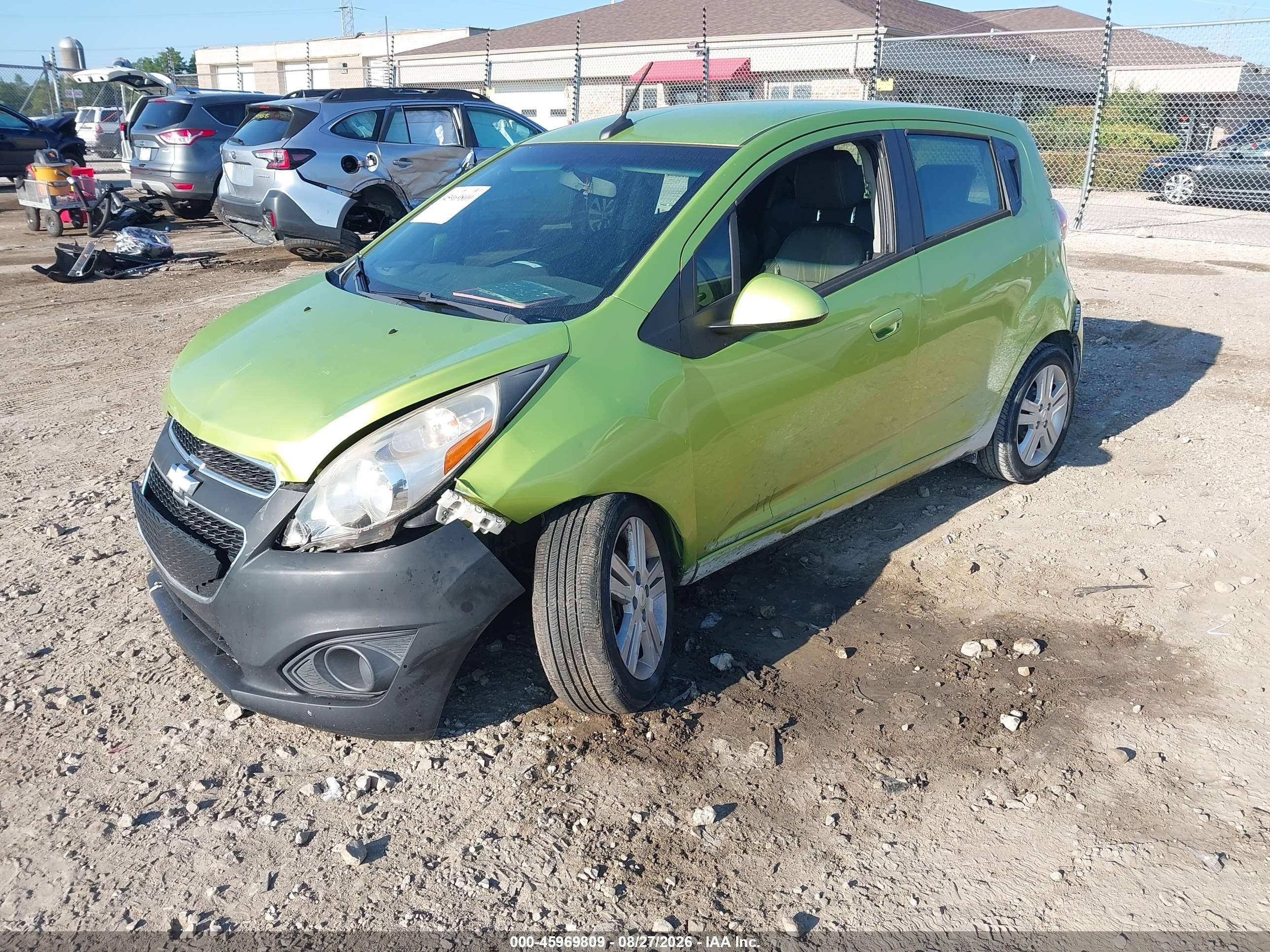 2013 Chevrolet Spark Ls Auto Green vin: KL8CB6S95DC501176